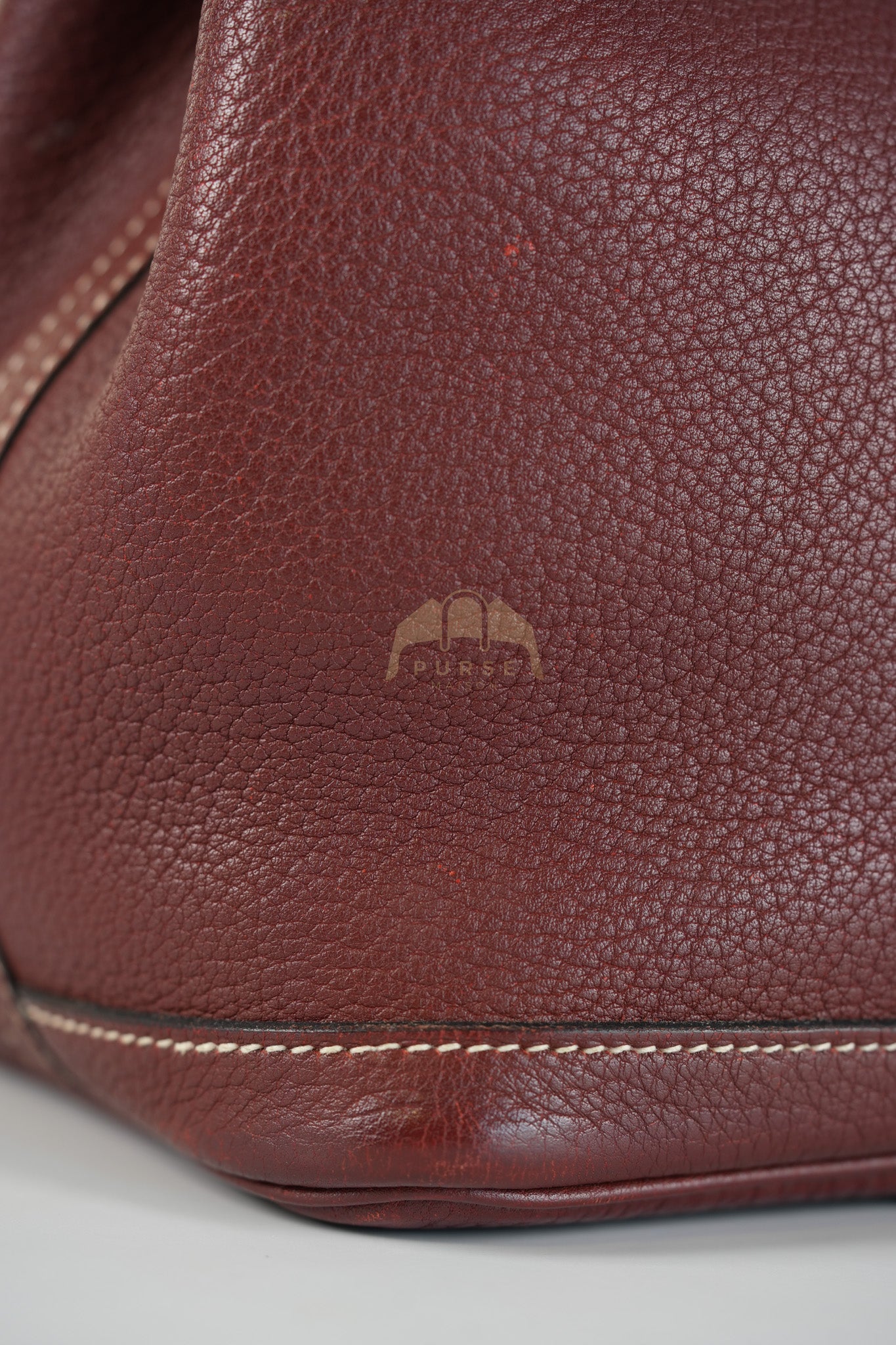 Garden Party Tote Bag (GPT) 30 in Rouge H Negonda Leather Palladium Hardware Stamp O Square (2011) | Purse Maison Luxury Bags Shop