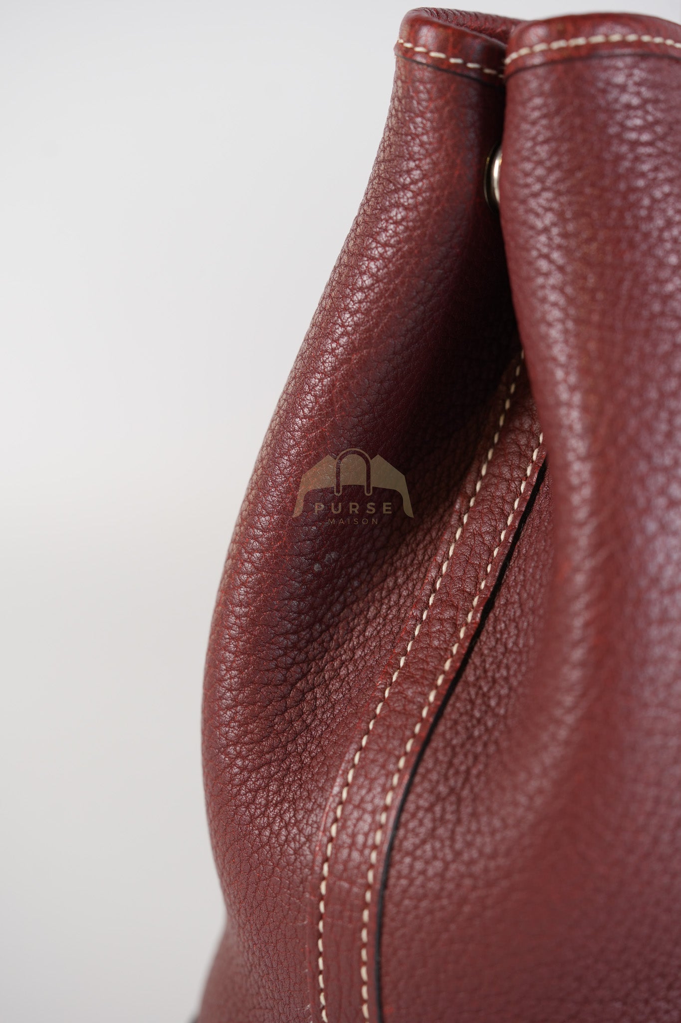 Garden Party Tote Bag (GPT) 30 in Rouge H Negonda Leather Palladium Hardware Stamp O Square (2011) | Purse Maison Luxury Bags Shop