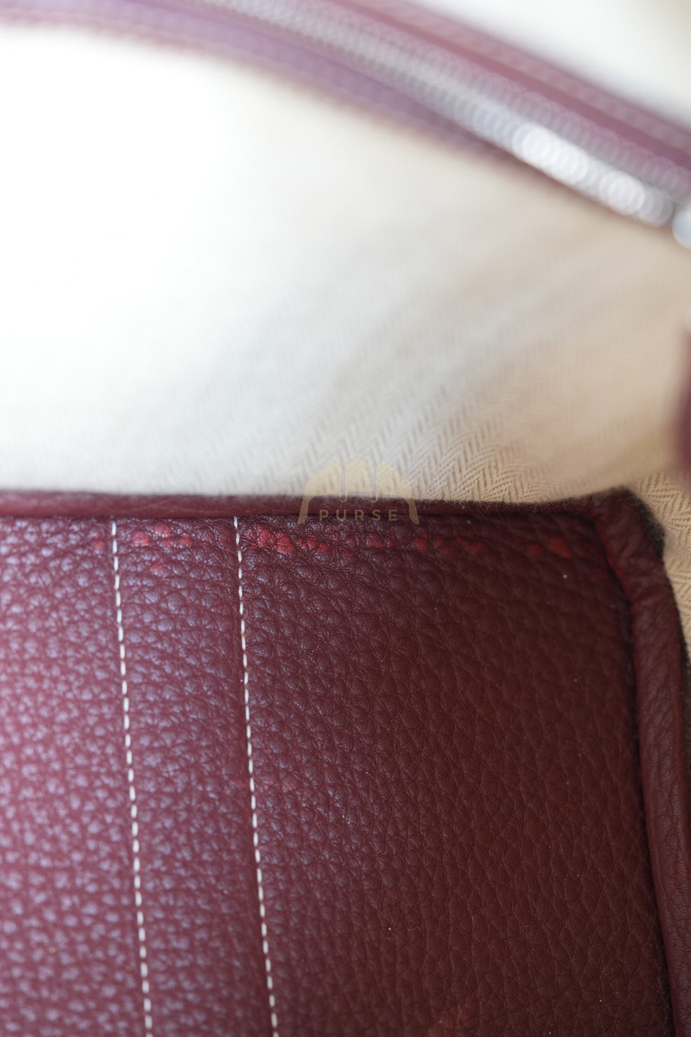 Garden Party Tote Bag (GPT) 30 in Rouge H Negonda Leather Palladium Hardware Stamp O Square (2011) | Purse Maison Luxury Bags Shop