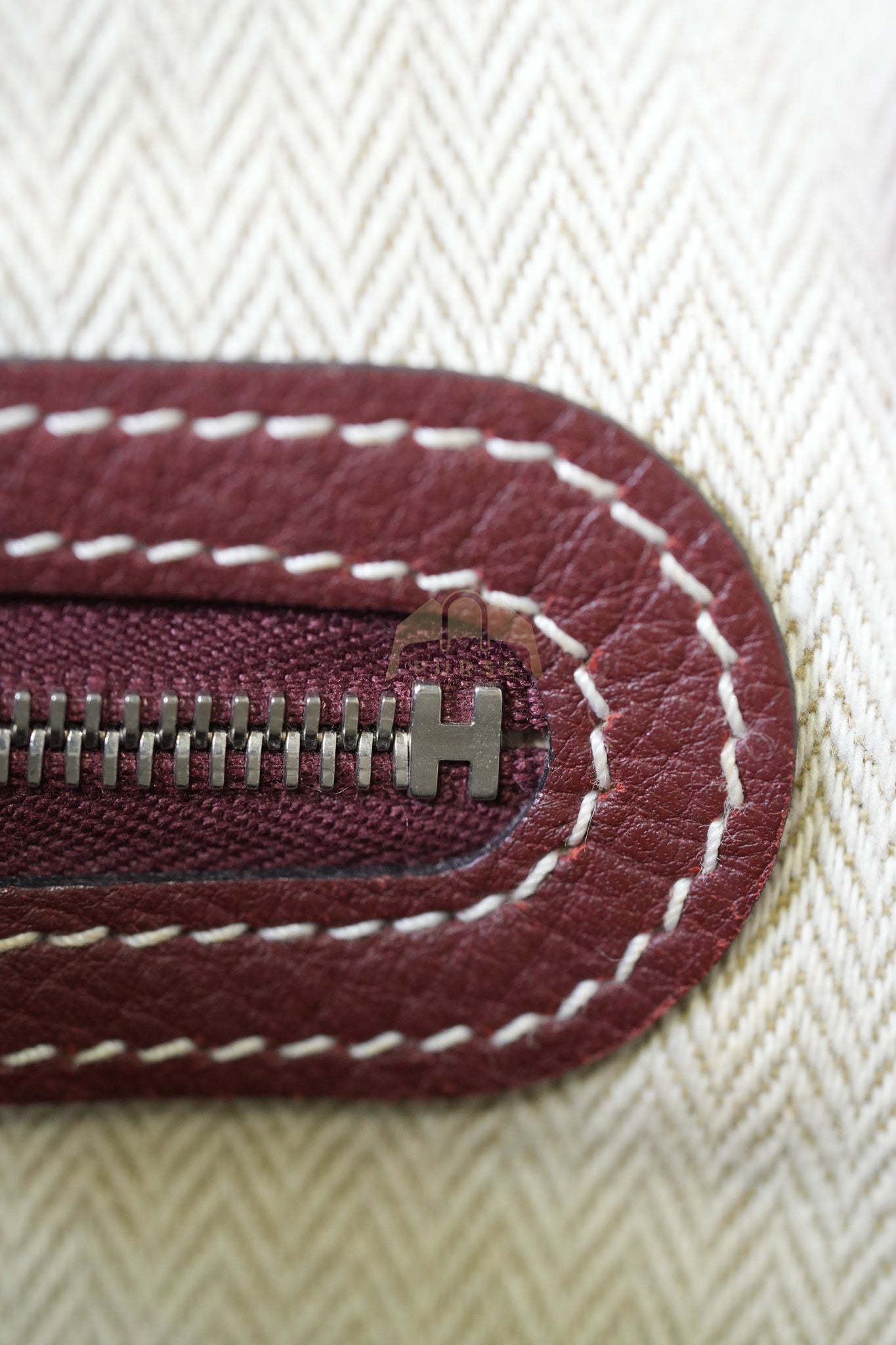 Garden Party Tote Bag (GPT) 30 in Rouge H Negonda Leather Palladium Hardware Stamp O Square (2011) | Purse Maison Luxury Bags Shop