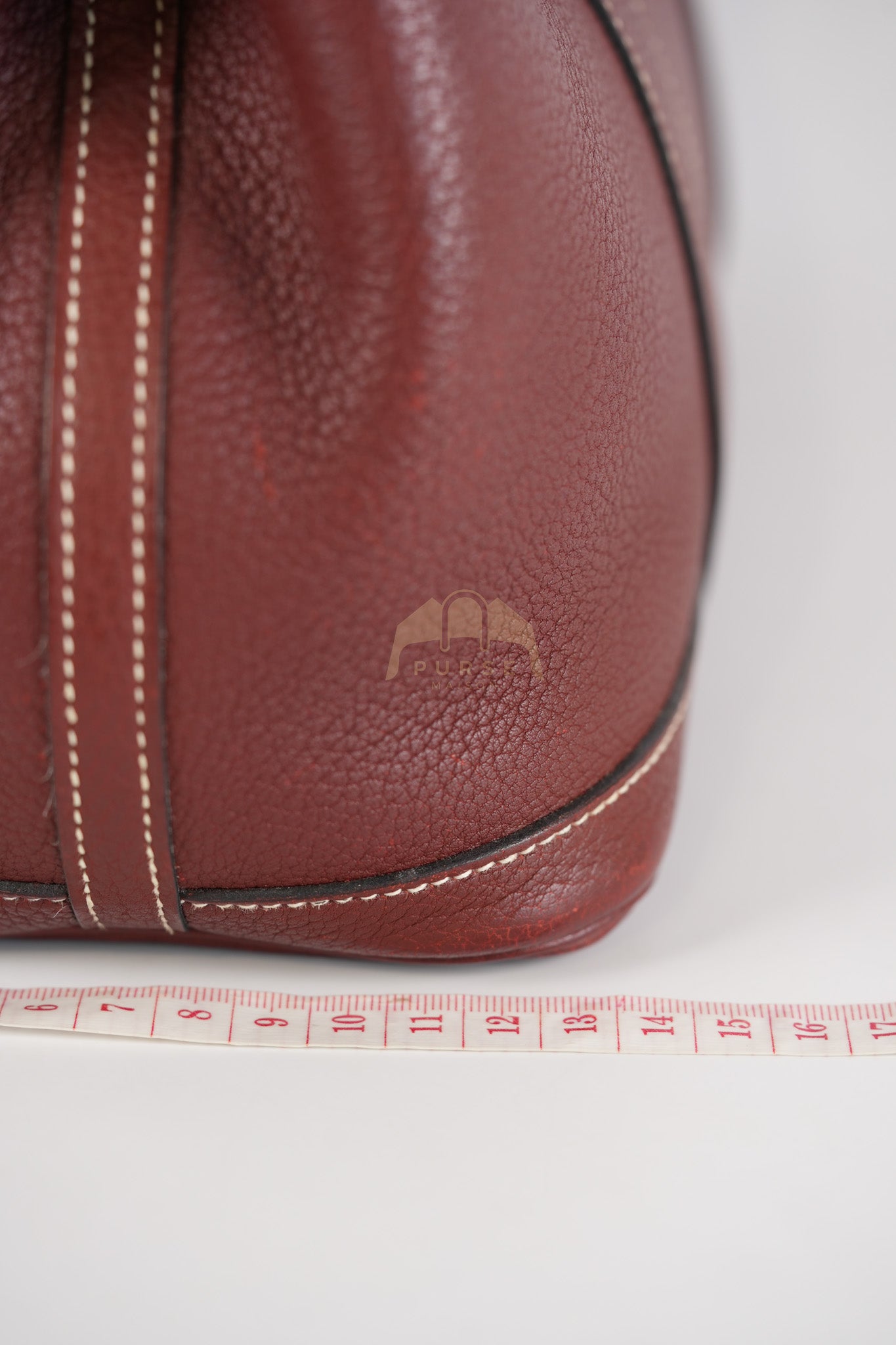 Garden Party Tote Bag (GPT) 30 in Rouge H Negonda Leather Palladium Hardware Stamp O Square (2011) | Purse Maison Luxury Bags Shop