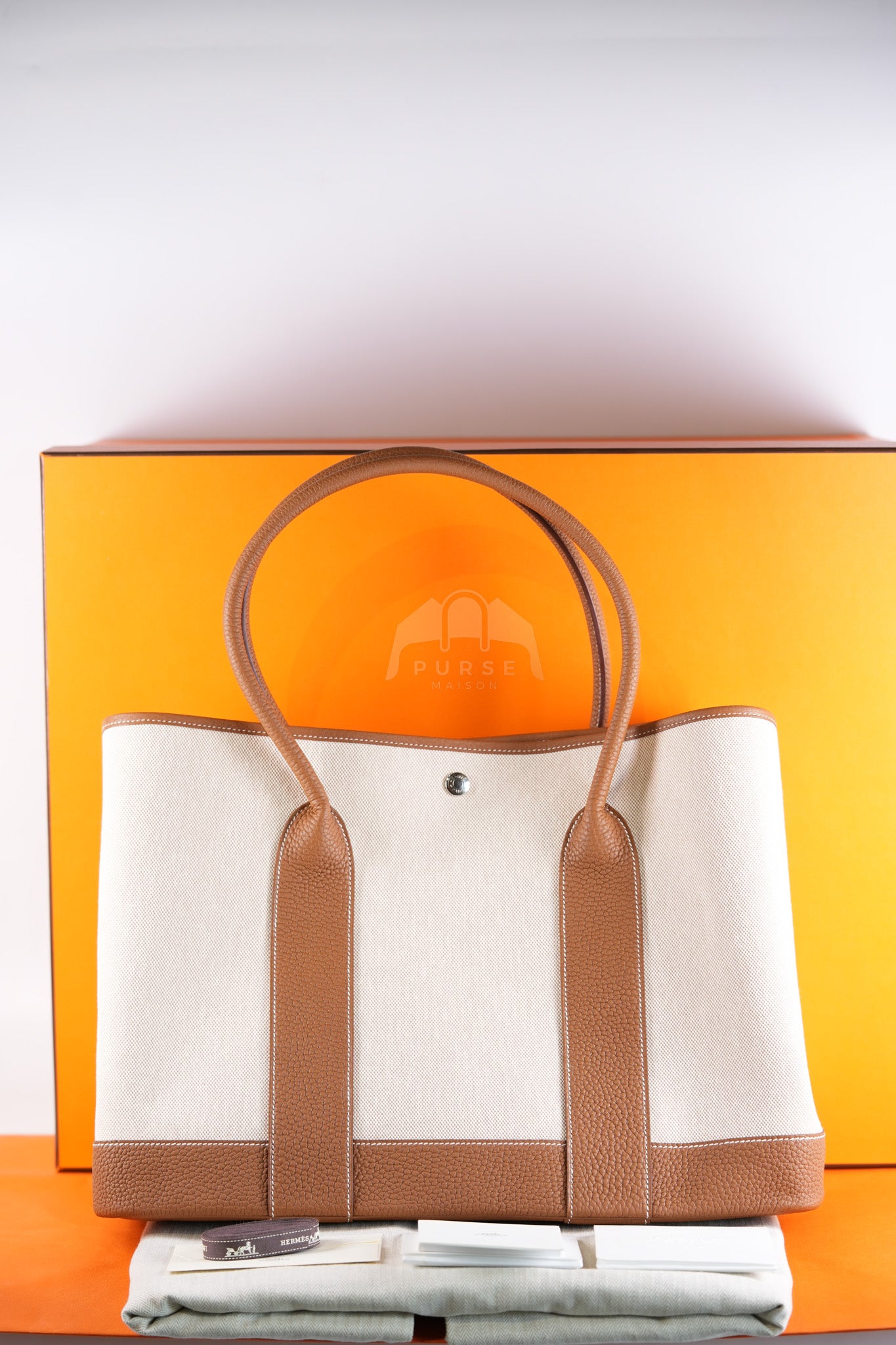 Garden Party Tote Bag (GPT) Voyage 41 in Beige Ecru Palladium Hardware Stamp K(2025) | Purse Maison Luxury Bags Shop