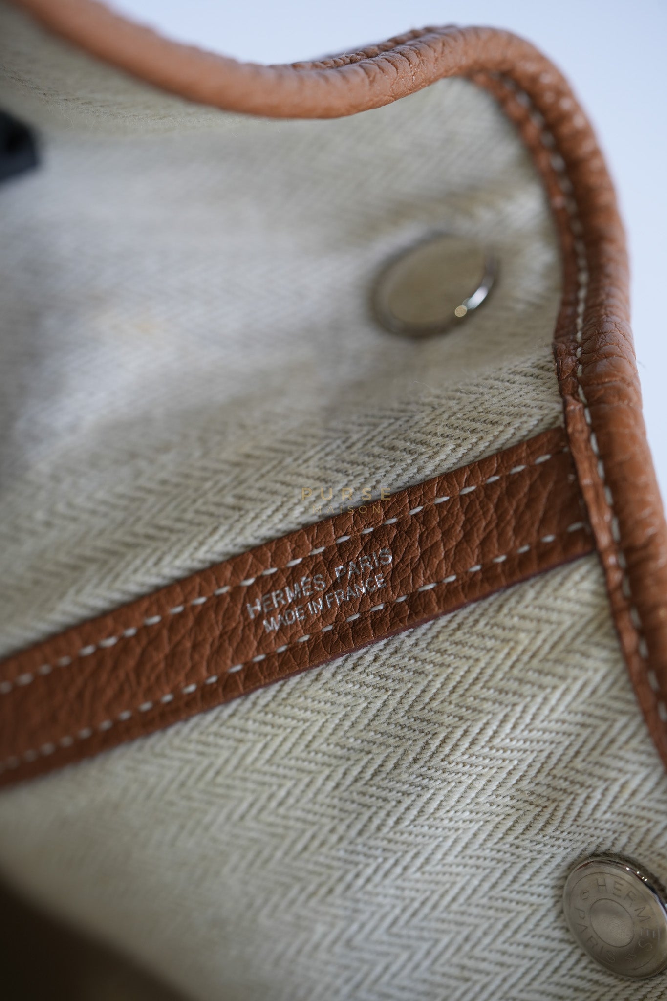 Garden Party Tote Bag(GTP) 36 in Gold Clemence Palladium Hardware Stamp X(2016) | Purse Maison Luxury Bags Shop