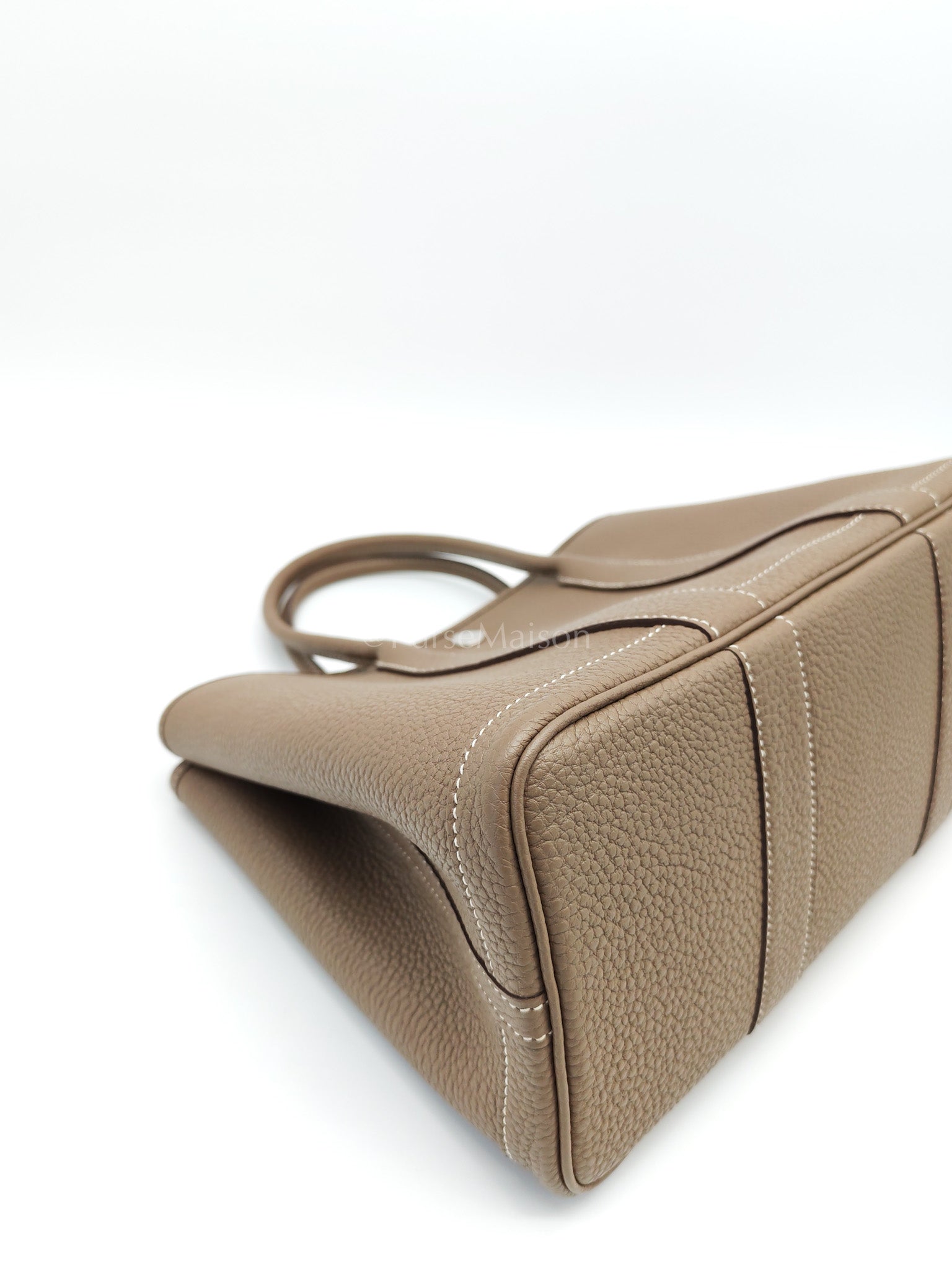 Garden Party Tote (GPT) 30 Etoupe Negonda Leather in Palladium Hardware Stamp W(2024) | Purse Maison Luxury Bags Shop