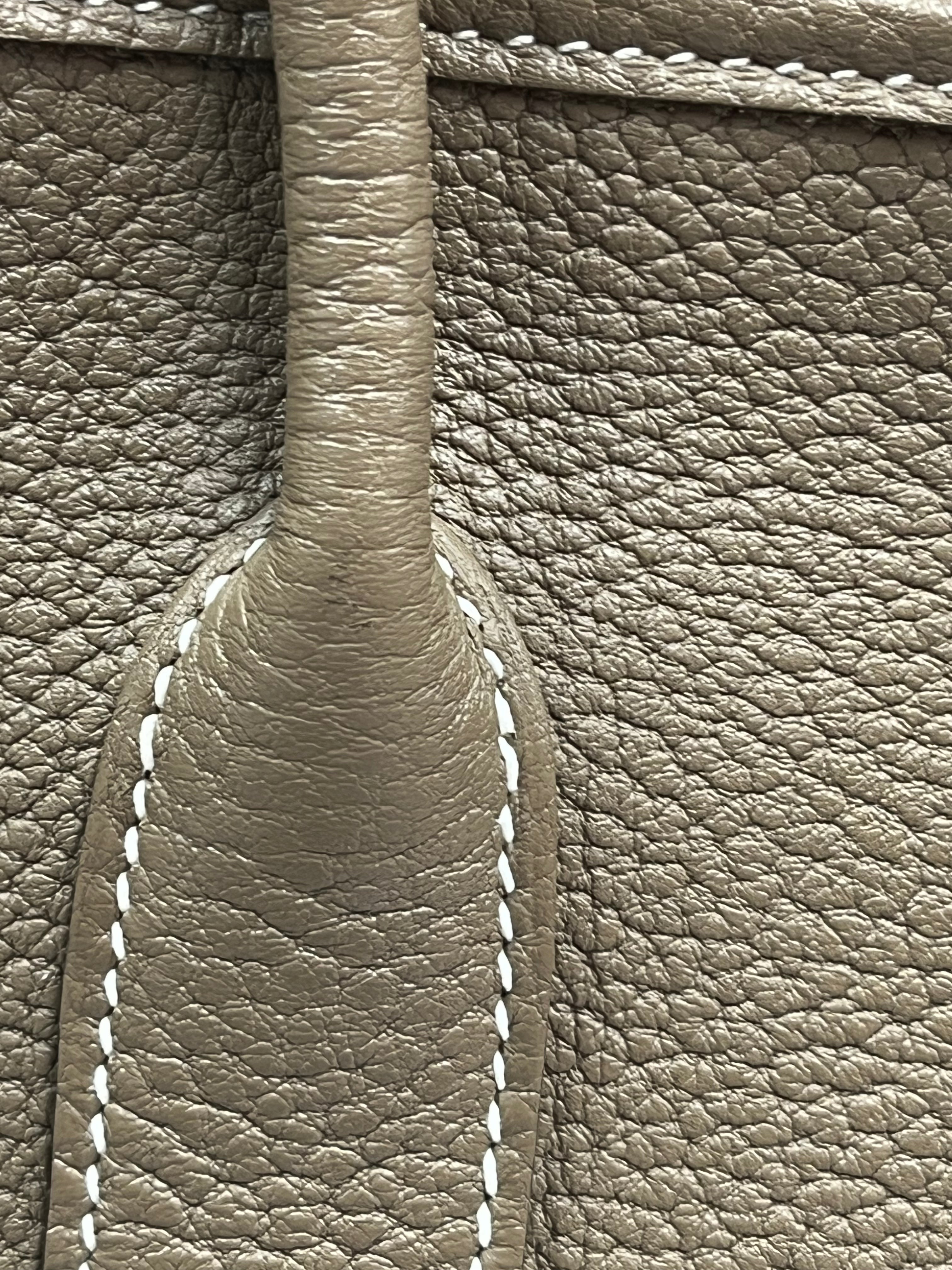 Garden Party Tote (GPT) 30 Etoupe Negonda Leather in Palladium Hardware Stamp W(2024) | Purse Maison Luxury Bags Shop