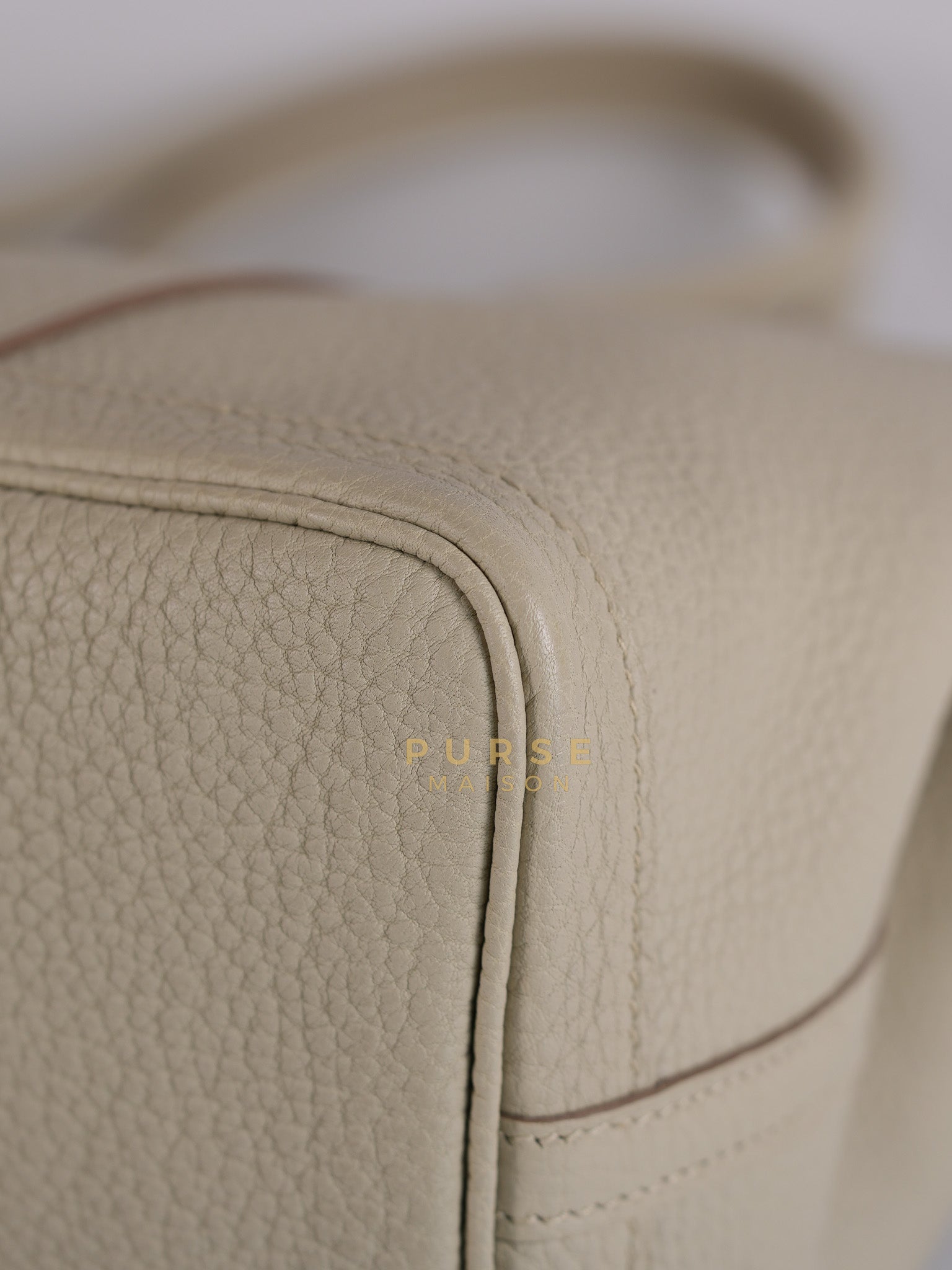 Garden Party Tote (GPT) 30 in Beton Veau Negonda Leather & Palladium Hardware Stamp Z (2021) | Purse Maison Luxury Bags Shop