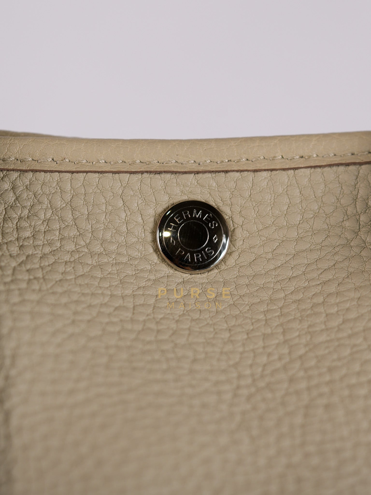 Garden Party Tote (GPT) 30 in Beton Veau Negonda Leather & Palladium Hardware Stamp Z (2021) | Purse Maison Luxury Bags Shop