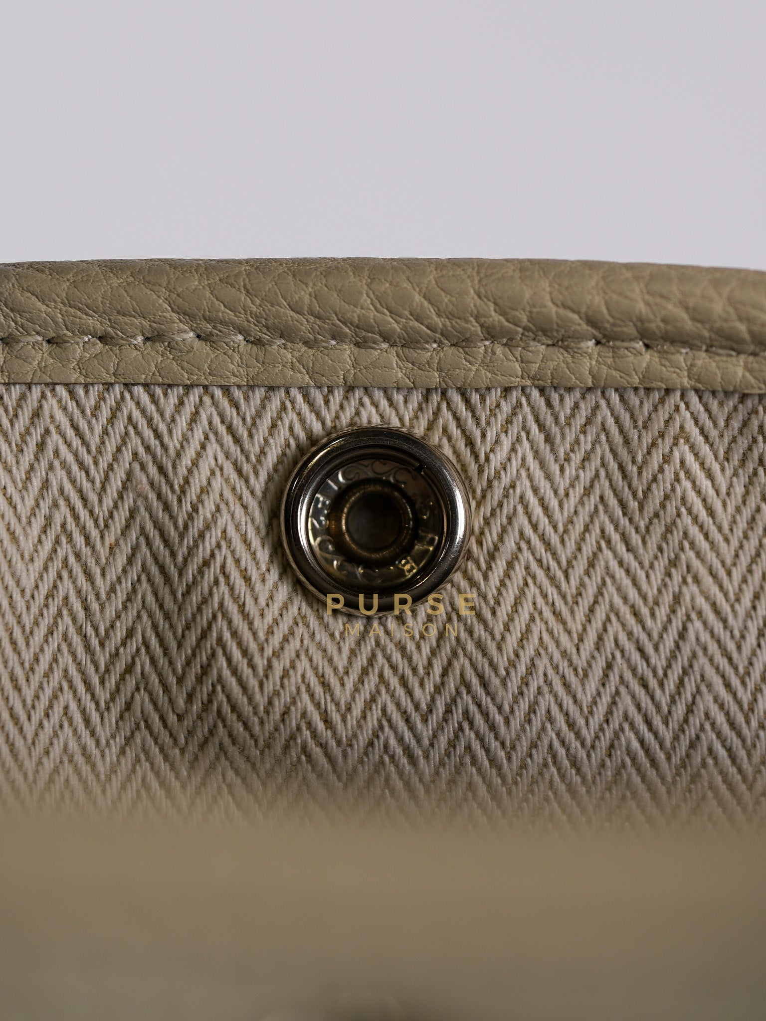 Garden Party Tote (GPT) 30 in Beton Veau Negonda Leather & Palladium Hardware Stamp Z (2021) | Purse Maison Luxury Bags Shop