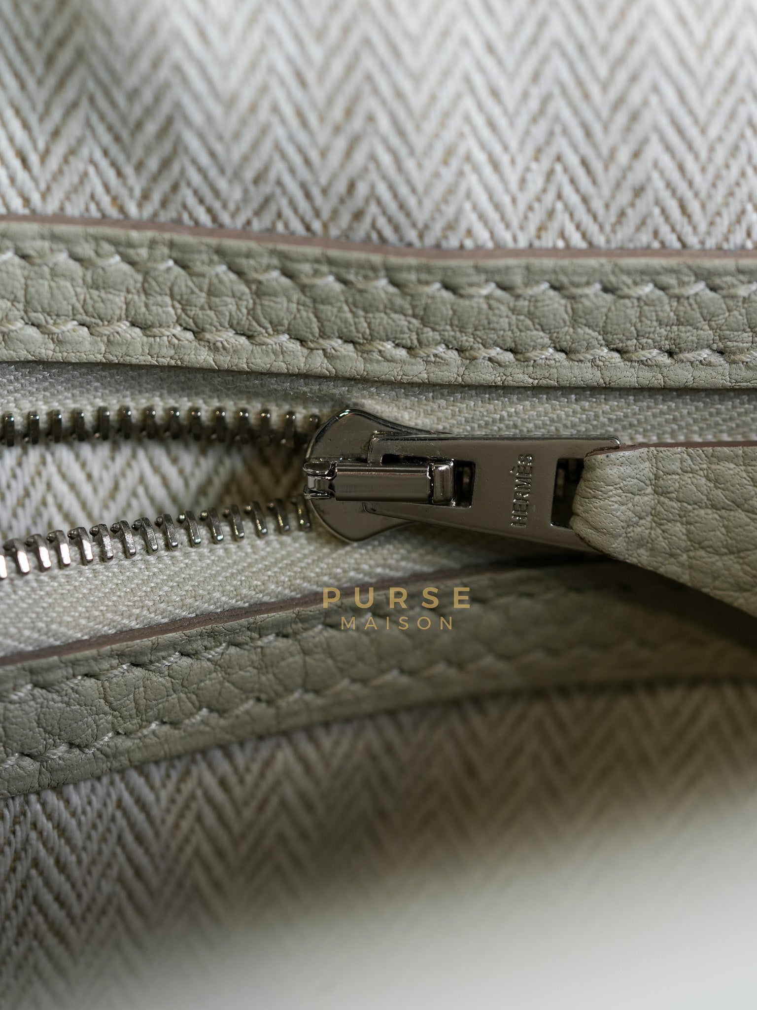 Garden Party Tote (GPT) 30 in Beton Veau Negonda Leather & Palladium Hardware Stamp Z (2021) | Purse Maison Luxury Bags Shop