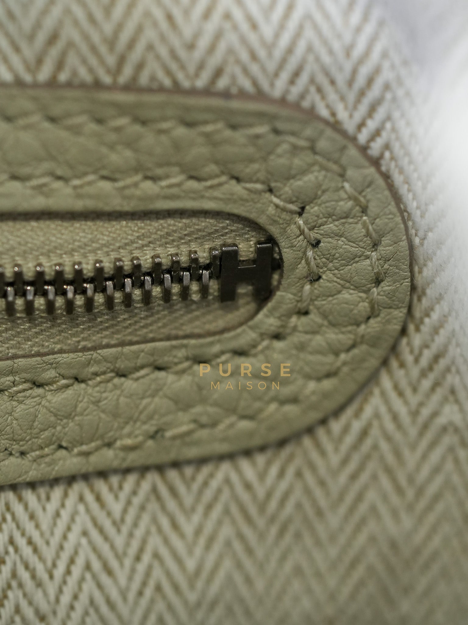 Garden Party Tote (GPT) 30 in Beton Veau Negonda Leather & Palladium Hardware Stamp Z (2021) | Purse Maison Luxury Bags Shop