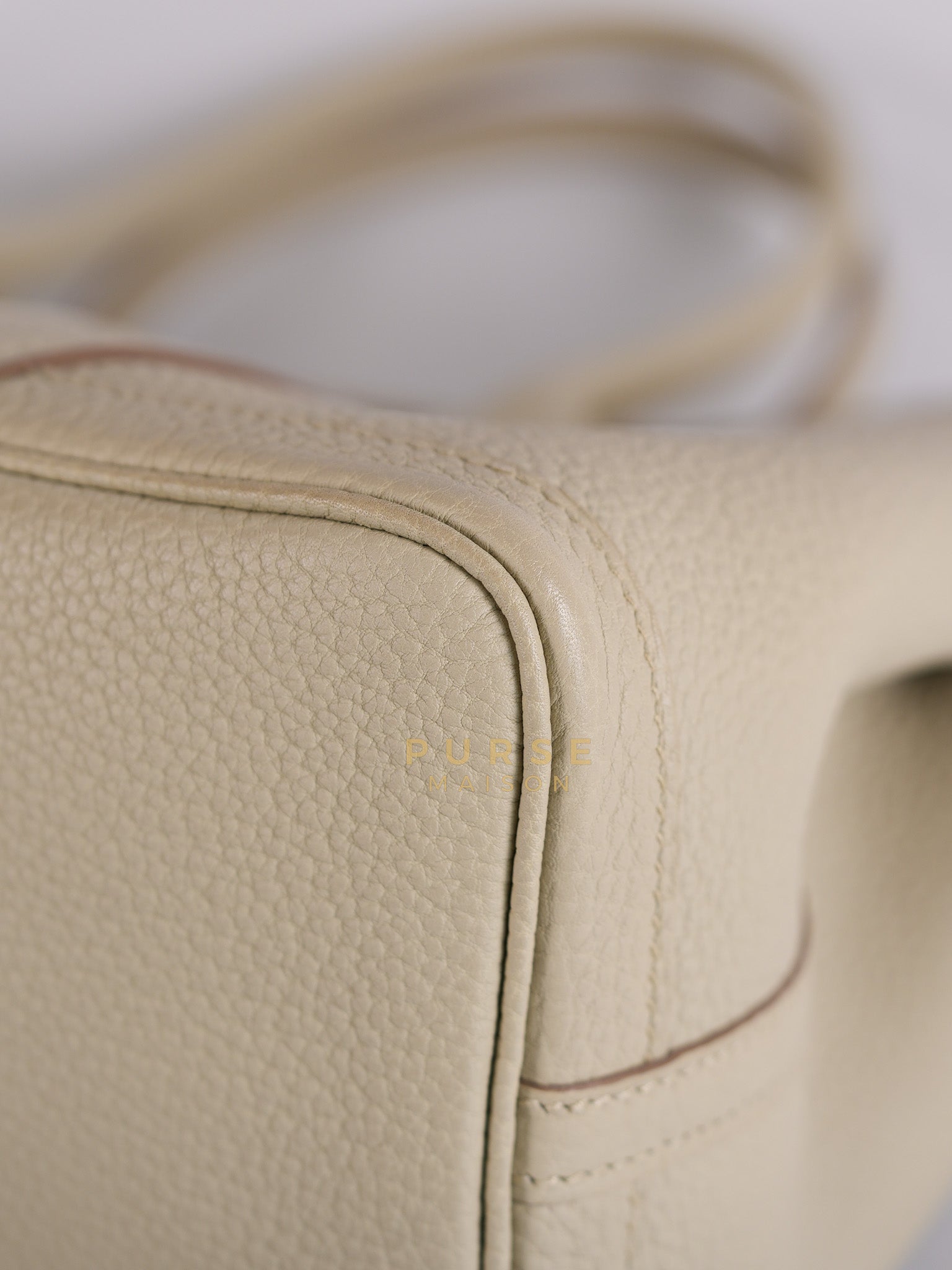 Garden Party Tote (GPT) 30 in Beton Veau Negonda Leather & Palladium Hardware Stamp Z (2021) | Purse Maison Luxury Bags Shop