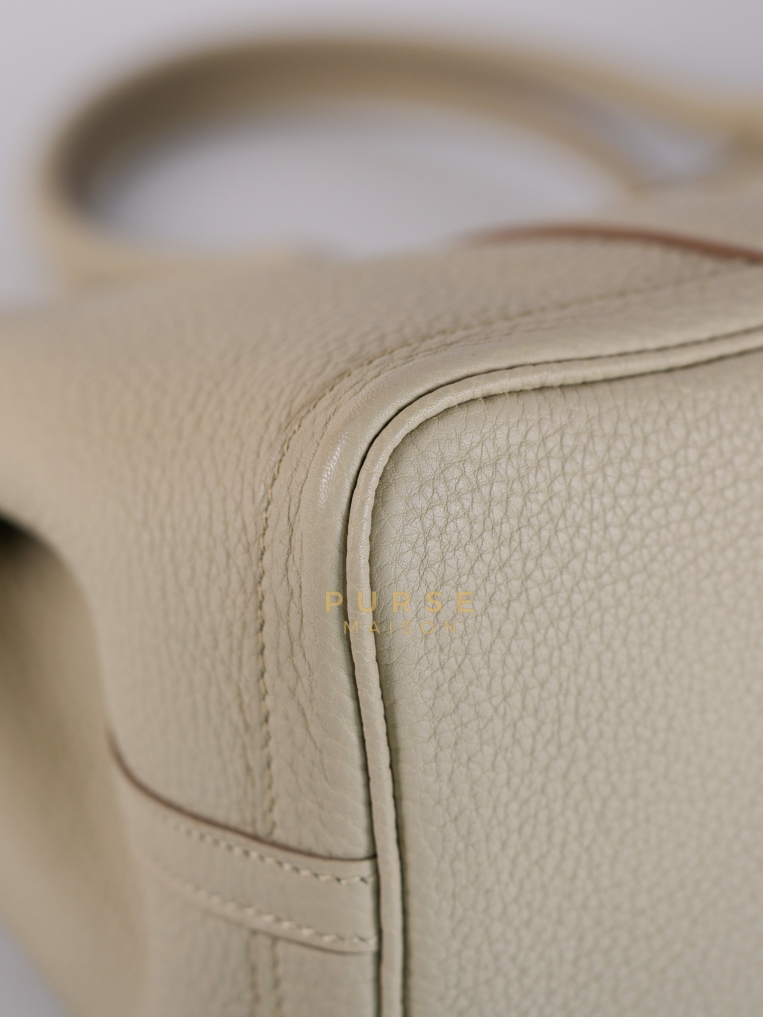 Garden Party Tote (GPT) 30 in Beton Veau Negonda Leather & Palladium Hardware Stamp Z (2021) | Purse Maison Luxury Bags Shop