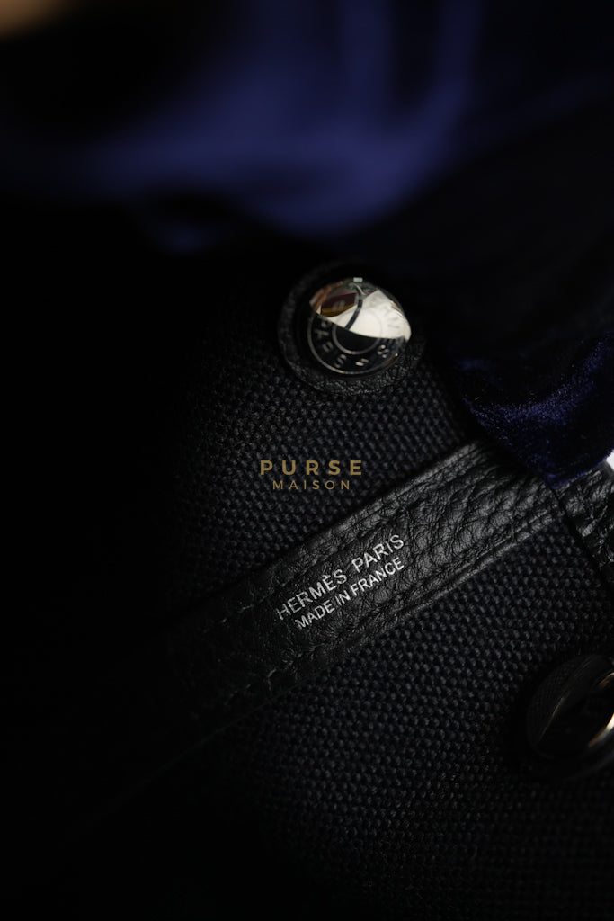 Garden Party Tote (GPT 30) in Black Canvas and Palladium Hardware Stamp B (2023) | Purse Maison Luxury Bags Shop