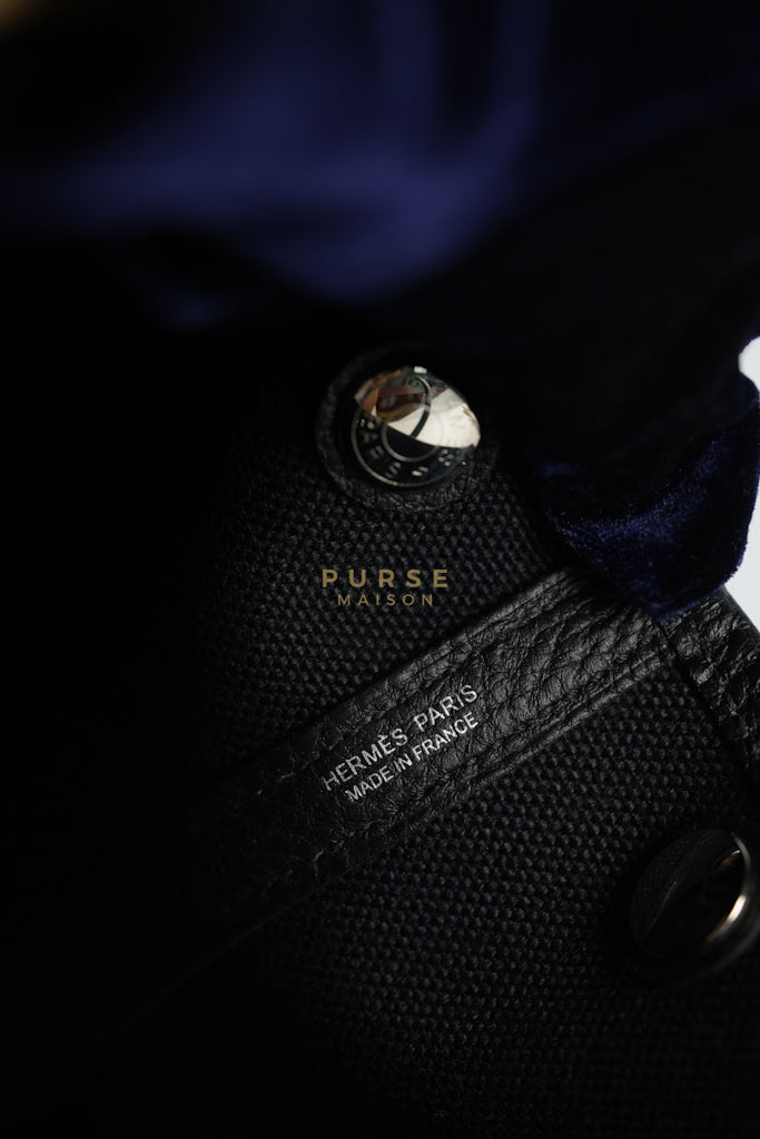 Garden Party Tote (GPT 30) in Black Canvas and Palladium Hardware Stamp B (2023) | Purse Maison Luxury Bags Shop