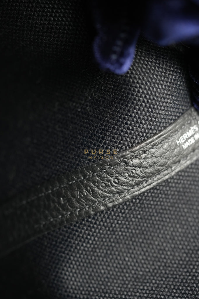 Garden Party Tote (GPT 30) in Black Canvas and Palladium Hardware Stamp B (2023) | Purse Maison Luxury Bags Shop