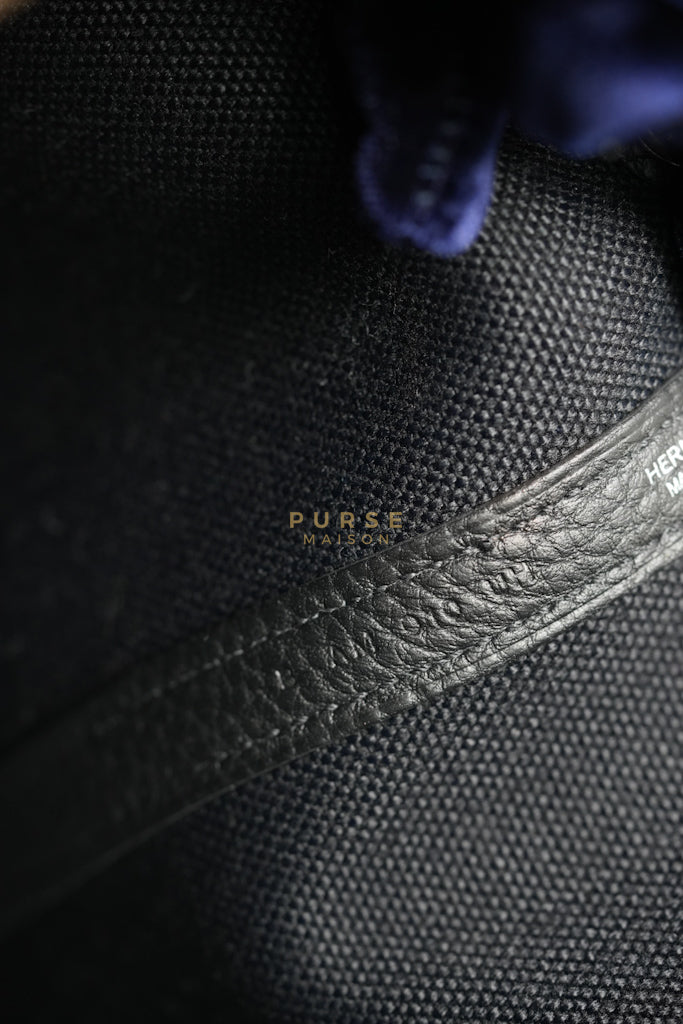 Garden Party Tote (GPT 30) in Black Canvas and Palladium Hardware Stamp B (2023) | Purse Maison Luxury Bags Shop