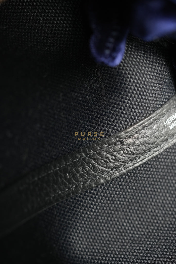 Garden Party Tote (GPT 30) in Black Canvas and Palladium Hardware Stamp B (2023) | Purse Maison Luxury Bags Shop