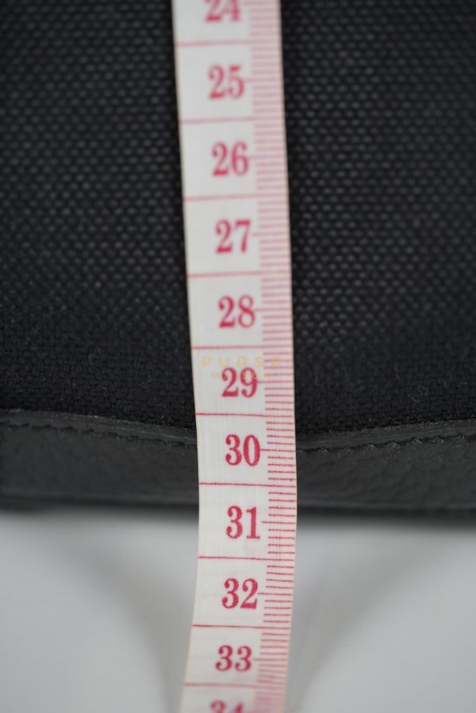 Garden Party Tote (GPT 30) in Black Canvas and Palladium Hardware Stamp B (2023) | Purse Maison Luxury Bags Shop