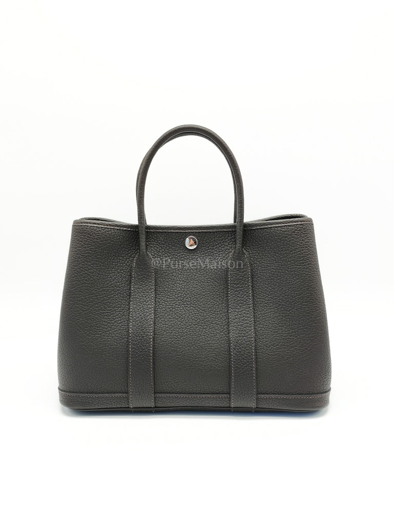Garden Party Tote (GPT) 30 in Ebene Negonda Leather & Palladium Hardware Stamp B(2023) | Purse Maison Luxury Bags Shop