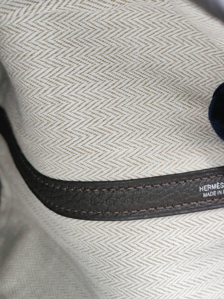 Garden Party Tote (GPT) 30 in Ebene Negonda Leather & Palladium Hardware Stamp B(2023) | Purse Maison Luxury Bags Shop