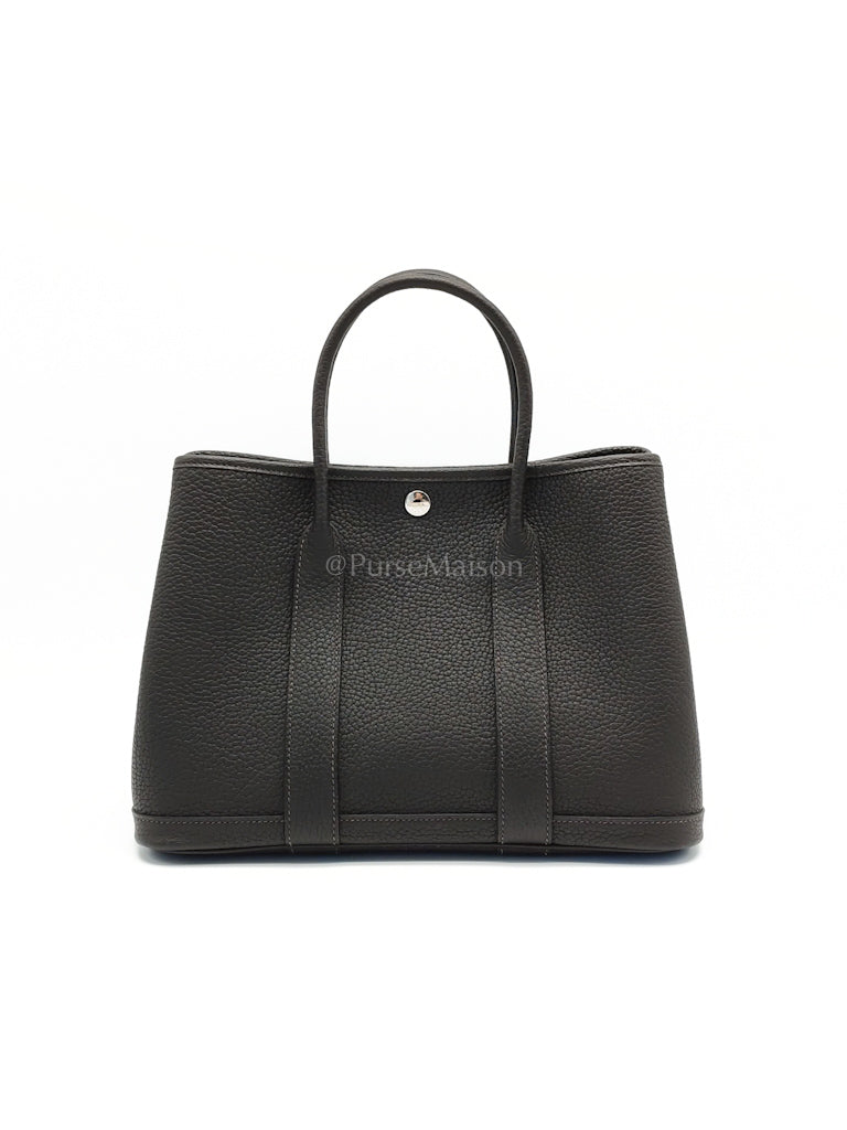 Garden Party Tote (GPT) 30 in Ebene Negonda Leather & Palladium Hardware Stamp B(2023) | Purse Maison Luxury Bags Shop