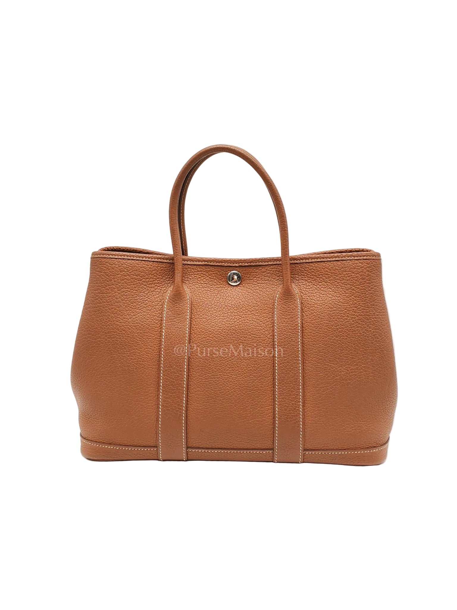 Garden Party Tote (GPT) 30 in Gold Clemence Leather and Palladium Hardware Stamp U (2022) | Purse Maison Luxury Bags Shop