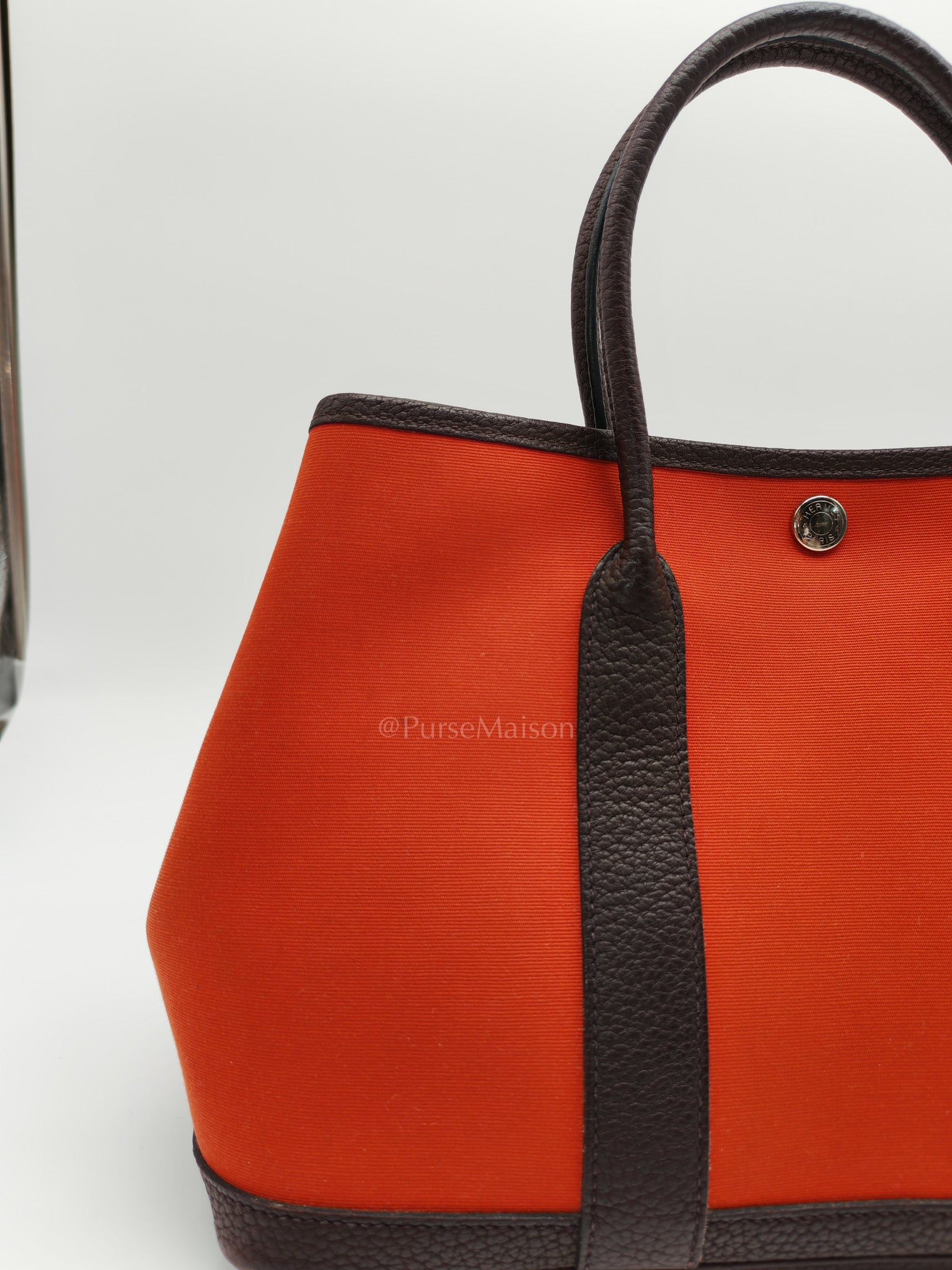 Garden Party Tote (GPT) 30 in Orange Mecano Canvas Palladium Hardware Stamp Z(2021) | Purse Maison Luxury Bags Shop