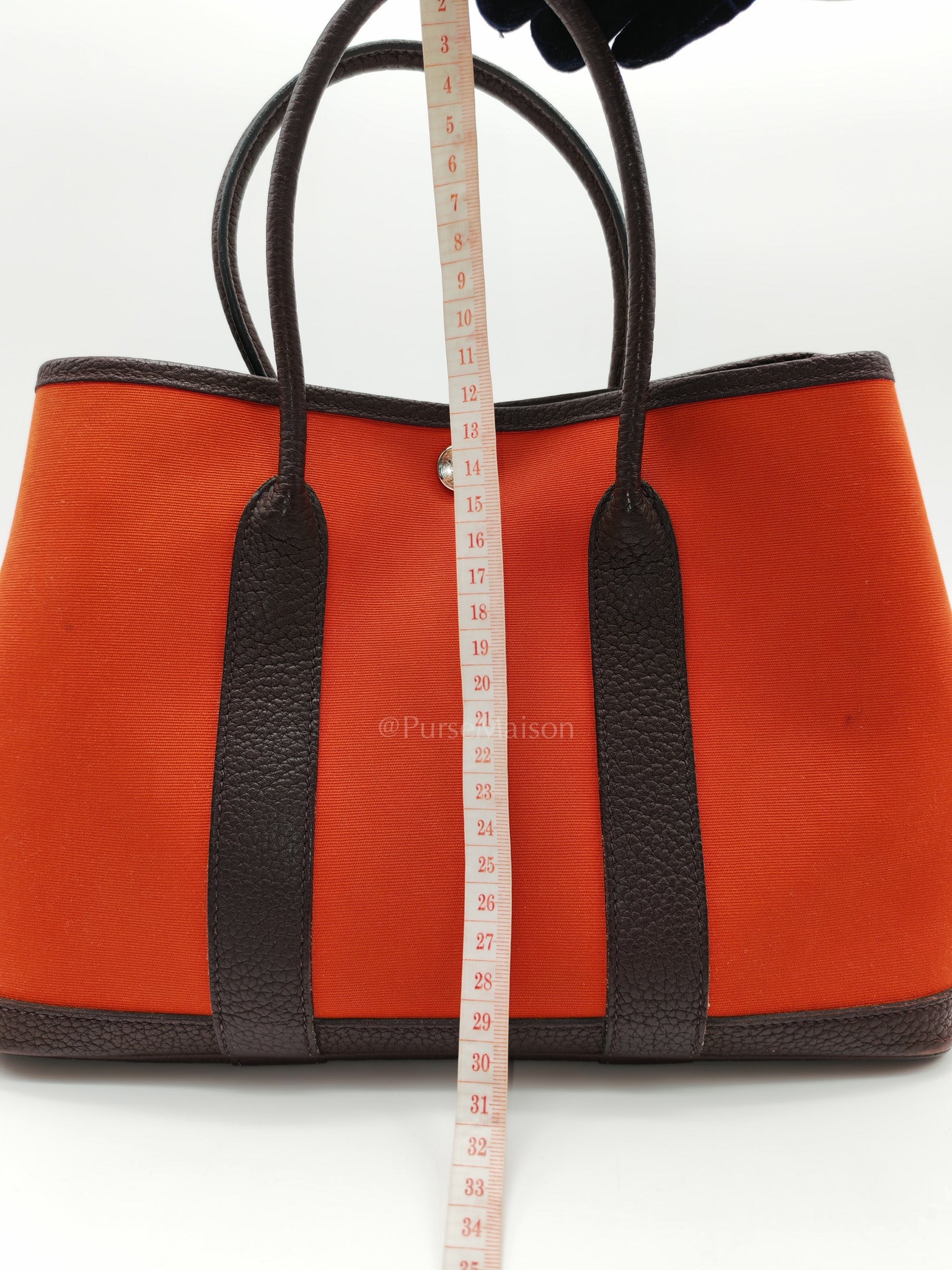 Garden Party Tote (GPT) 30 in Orange Mecano Canvas Palladium Hardware Stamp Z(2021) | Purse Maison Luxury Bags Shop