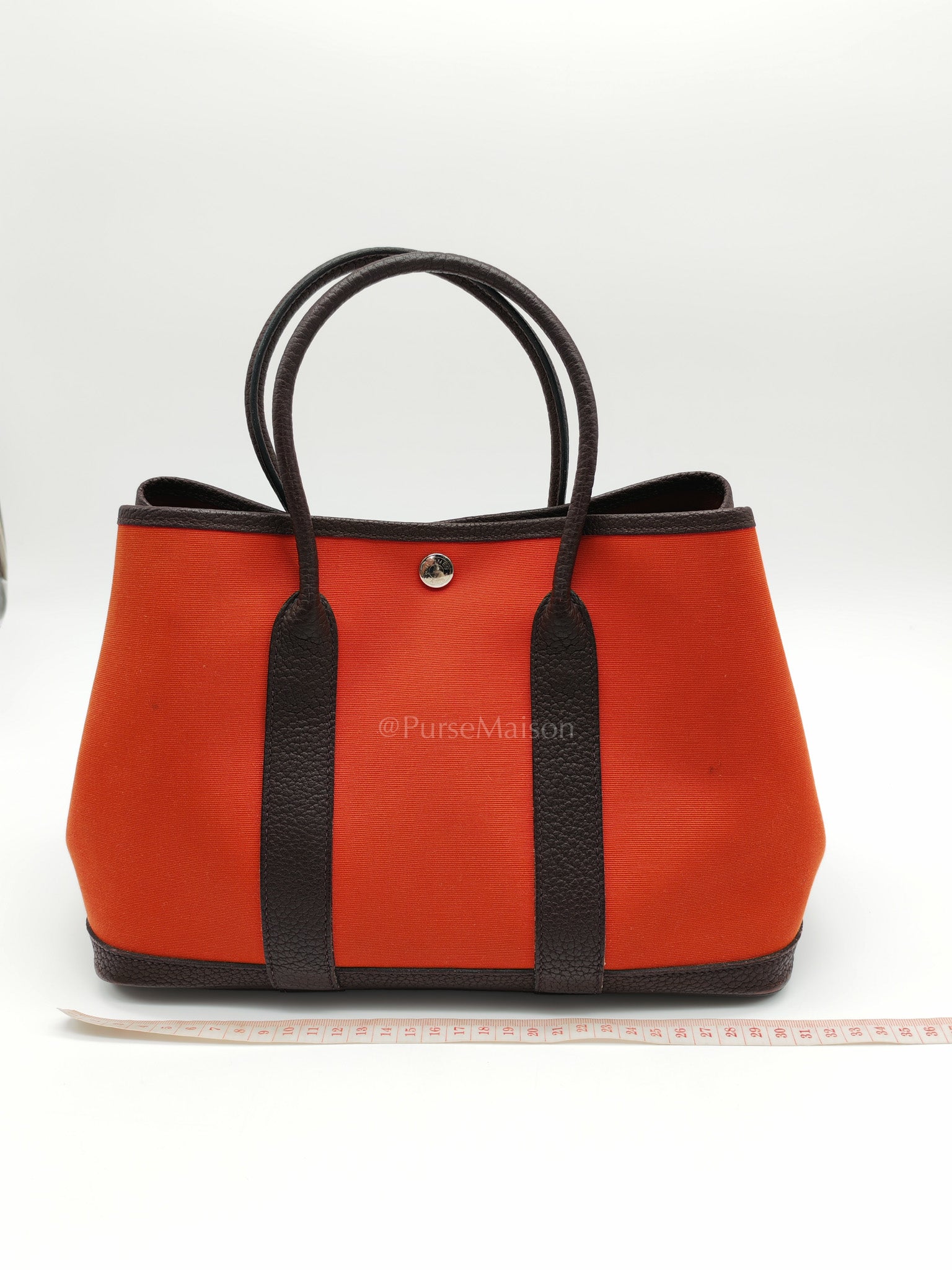 Garden Party Tote (GPT) 30 in Orange Mecano Canvas Palladium Hardware Stamp Z(2021) | Purse Maison Luxury Bags Shop