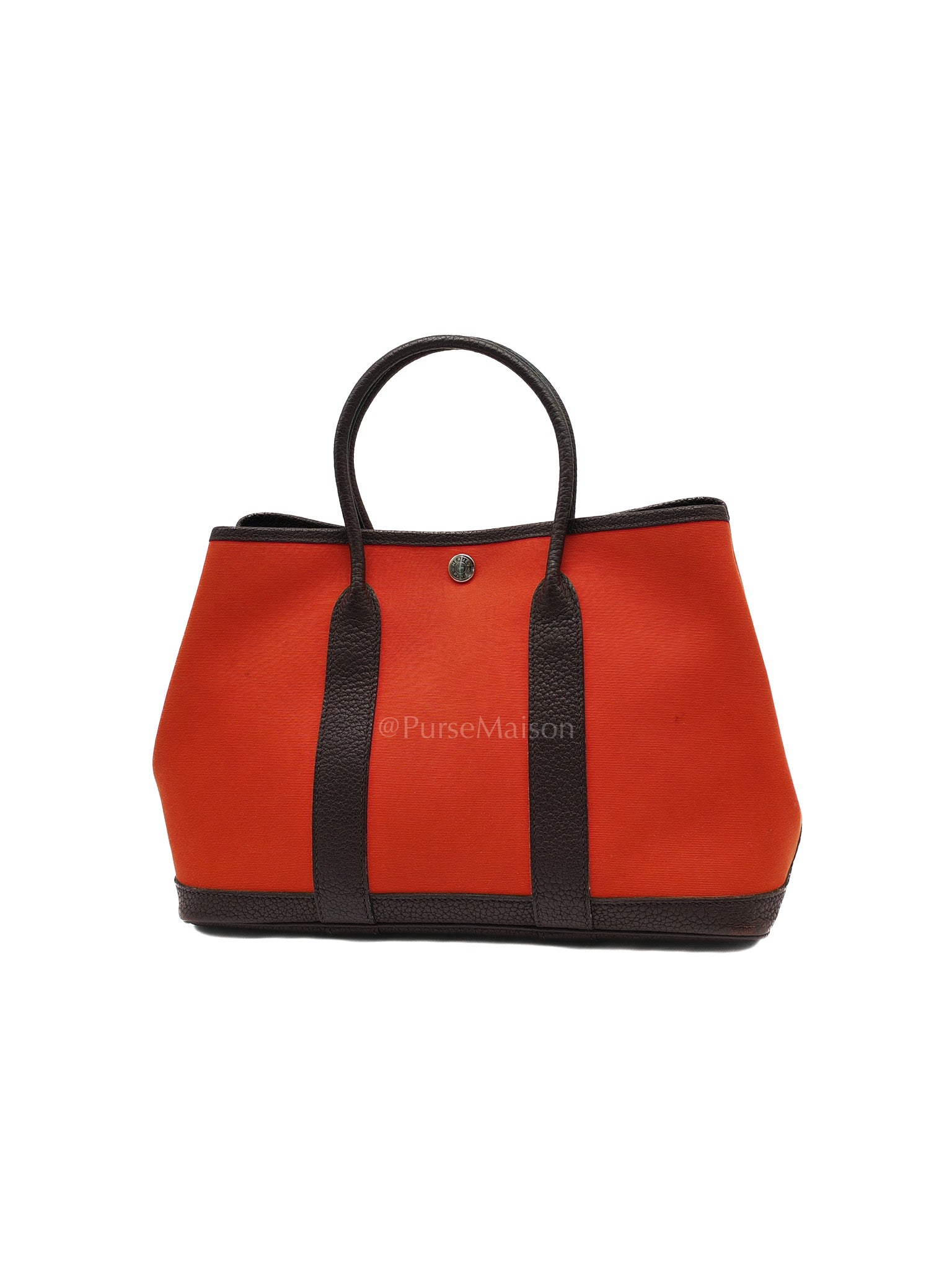 Garden Party Tote (GPT) 30 in Orange Mecano Canvas Palladium Hardware Stamp Z(2021) | Purse Maison Luxury Bags Shop