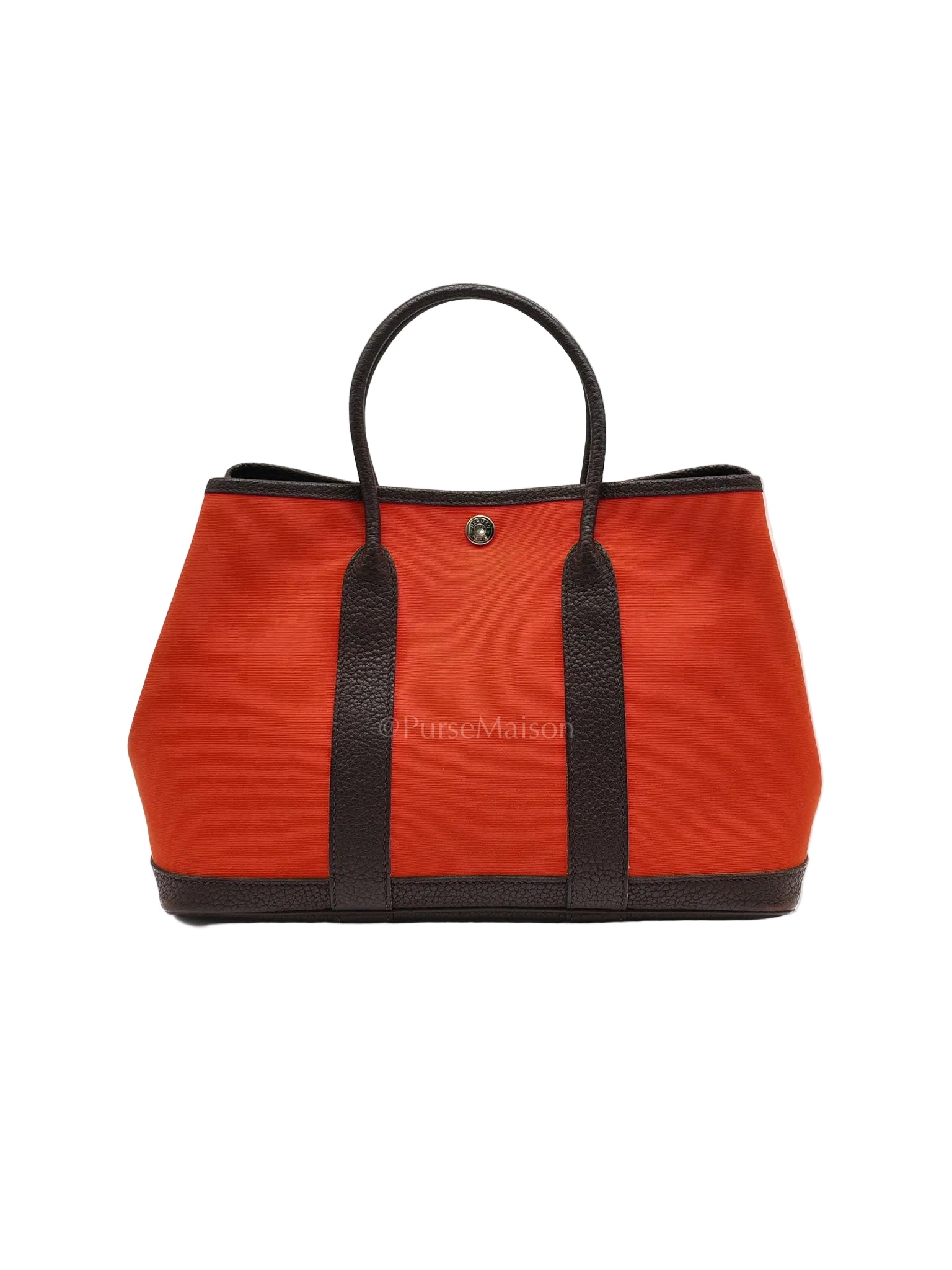 Garden Party Tote (GPT) 30 in Orange Mecano Canvas Palladium Hardware Stamp Z(2021) | Purse Maison Luxury Bags Shop