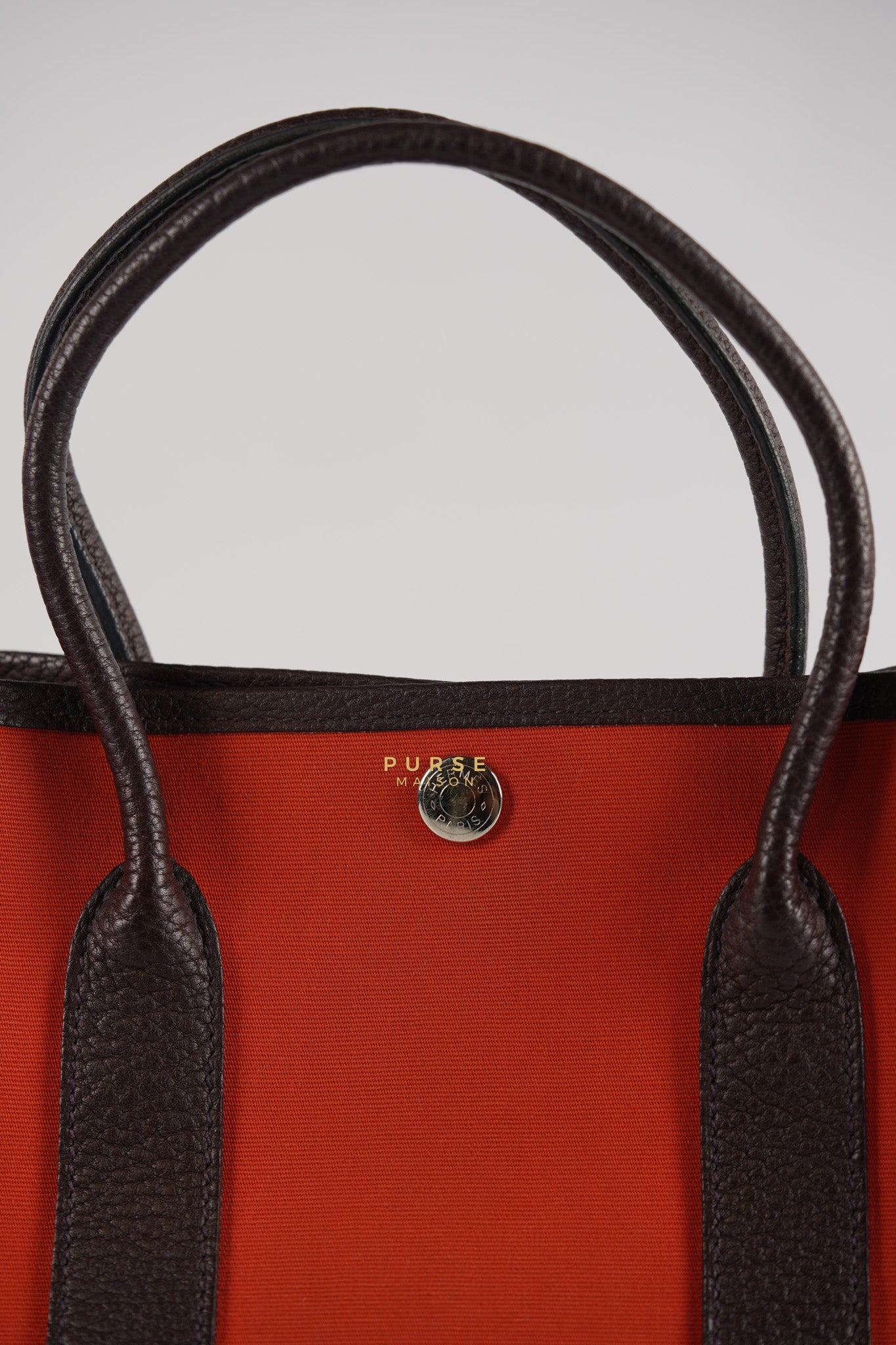 Garden Party Tote (GPT) 30 in Orange Mecano Canvas Stamp A | Purse Maison Luxury Bags Shop