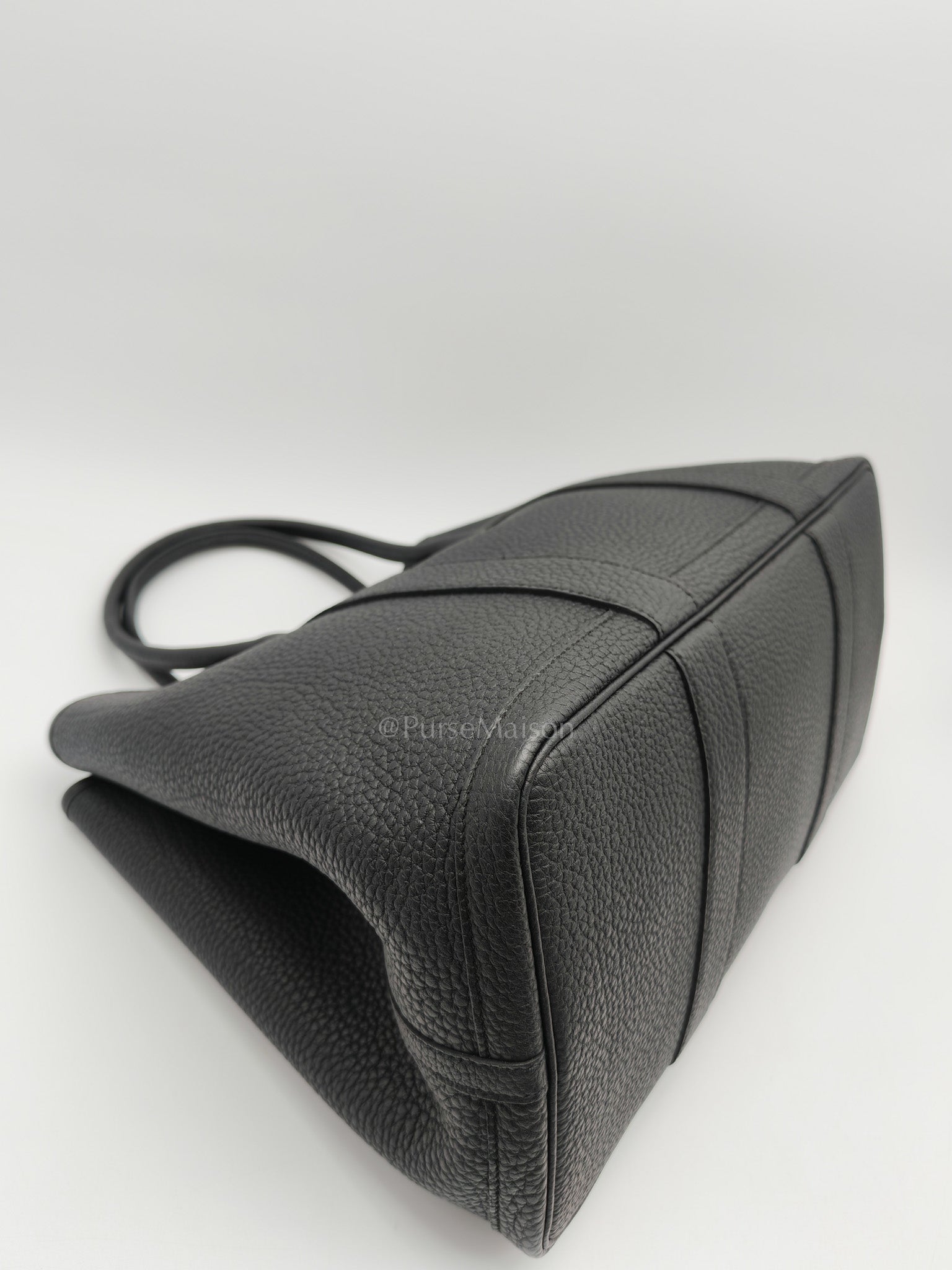 Garden Party Tote 36 (GPT) in Black Veau Negonda Leather and Palladium Hardware Stamp G (2026)
