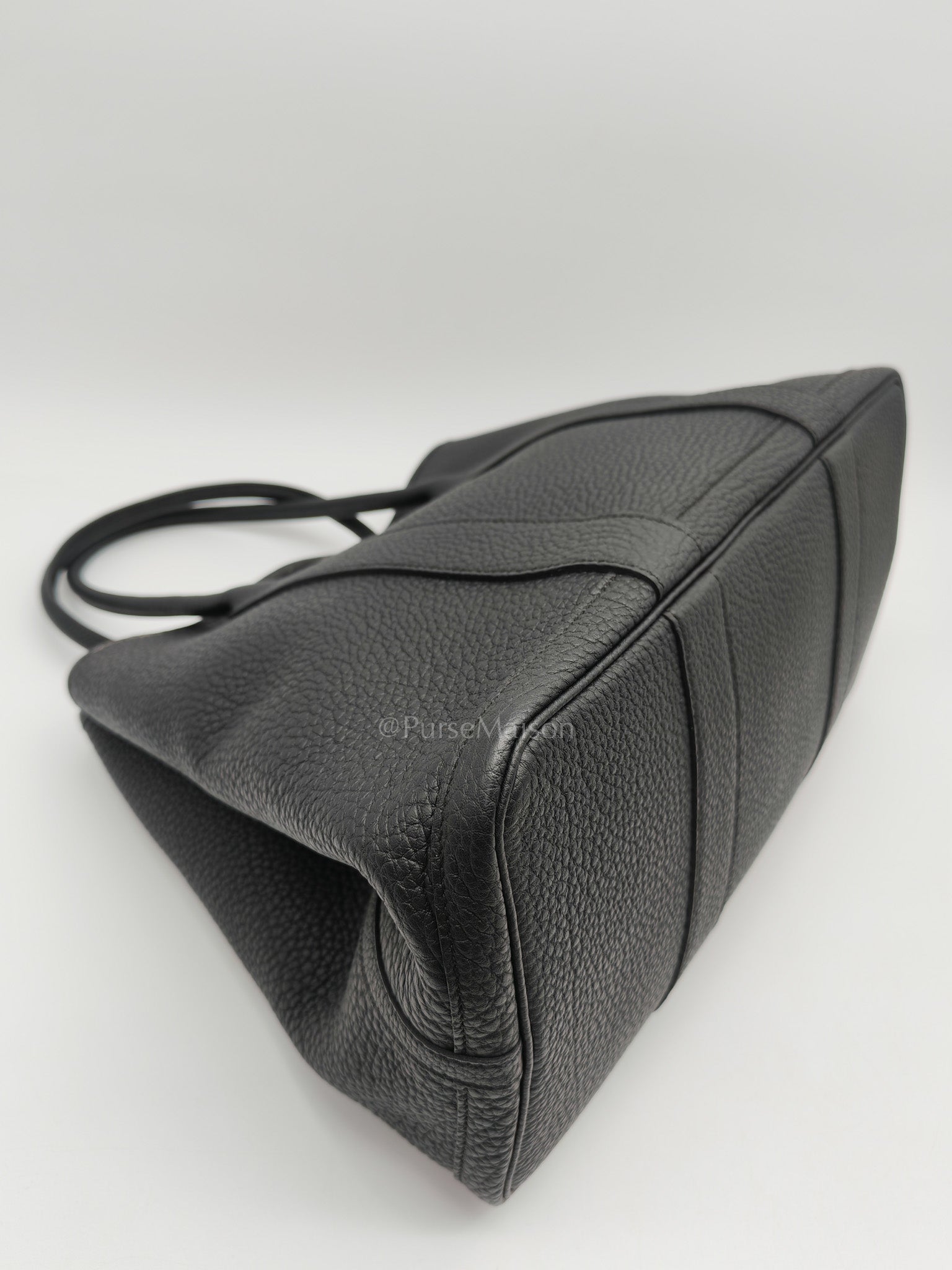 Garden Party Tote 36 (GPT) in Black Veau Negonda Leather and Palladium Hardware Stamp G (2026)