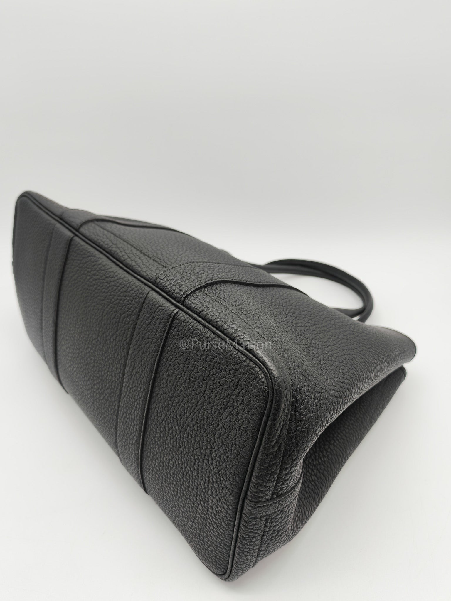 Garden Party Tote 36 (GPT) in Black Veau Negonda Leather and Palladium Hardware Stamp G (2026)