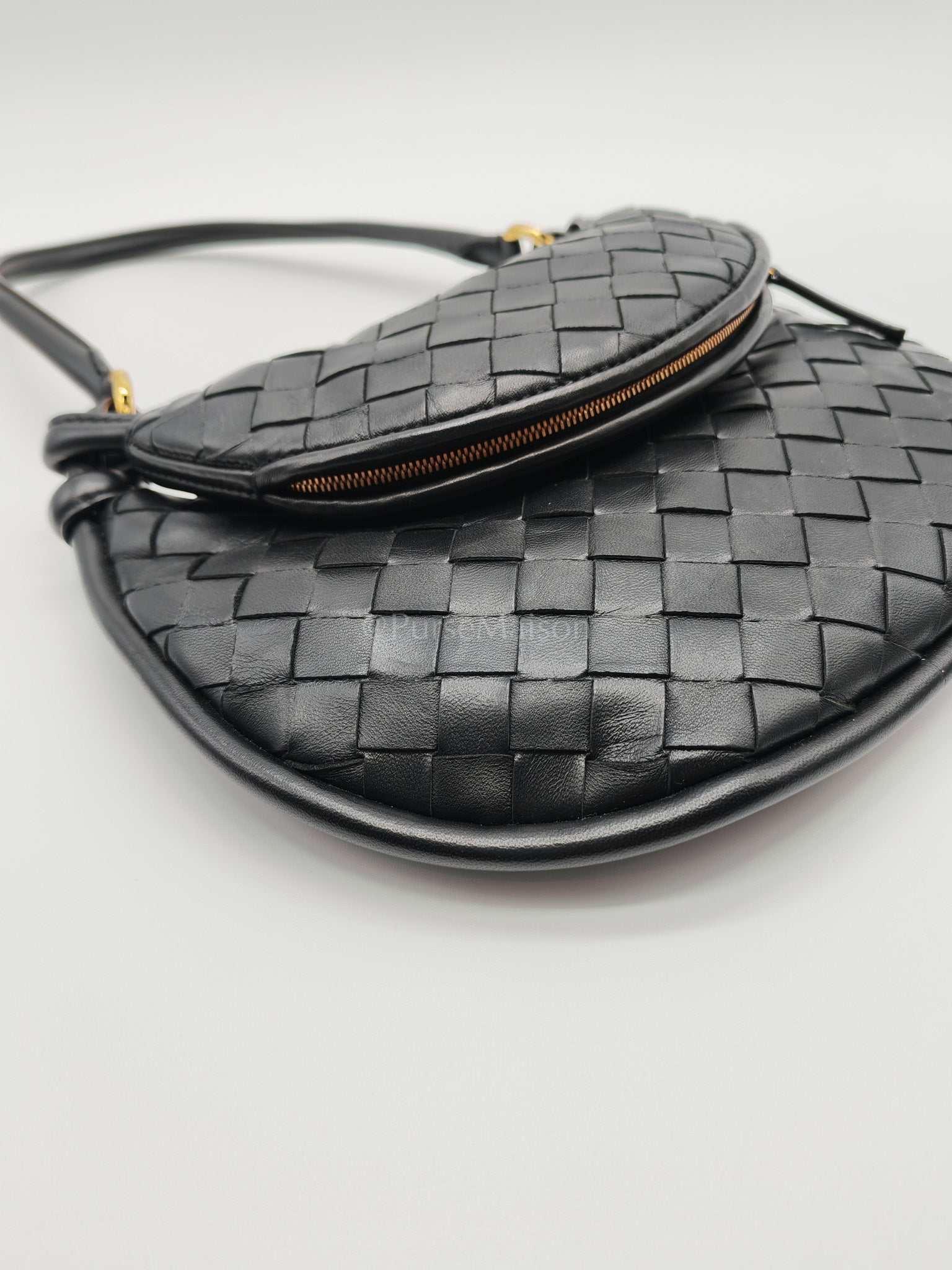 Gemelli Small in Black Intrecciato Nappa Leather Shoulder Bag | Purse Maison Luxury Bags Shop