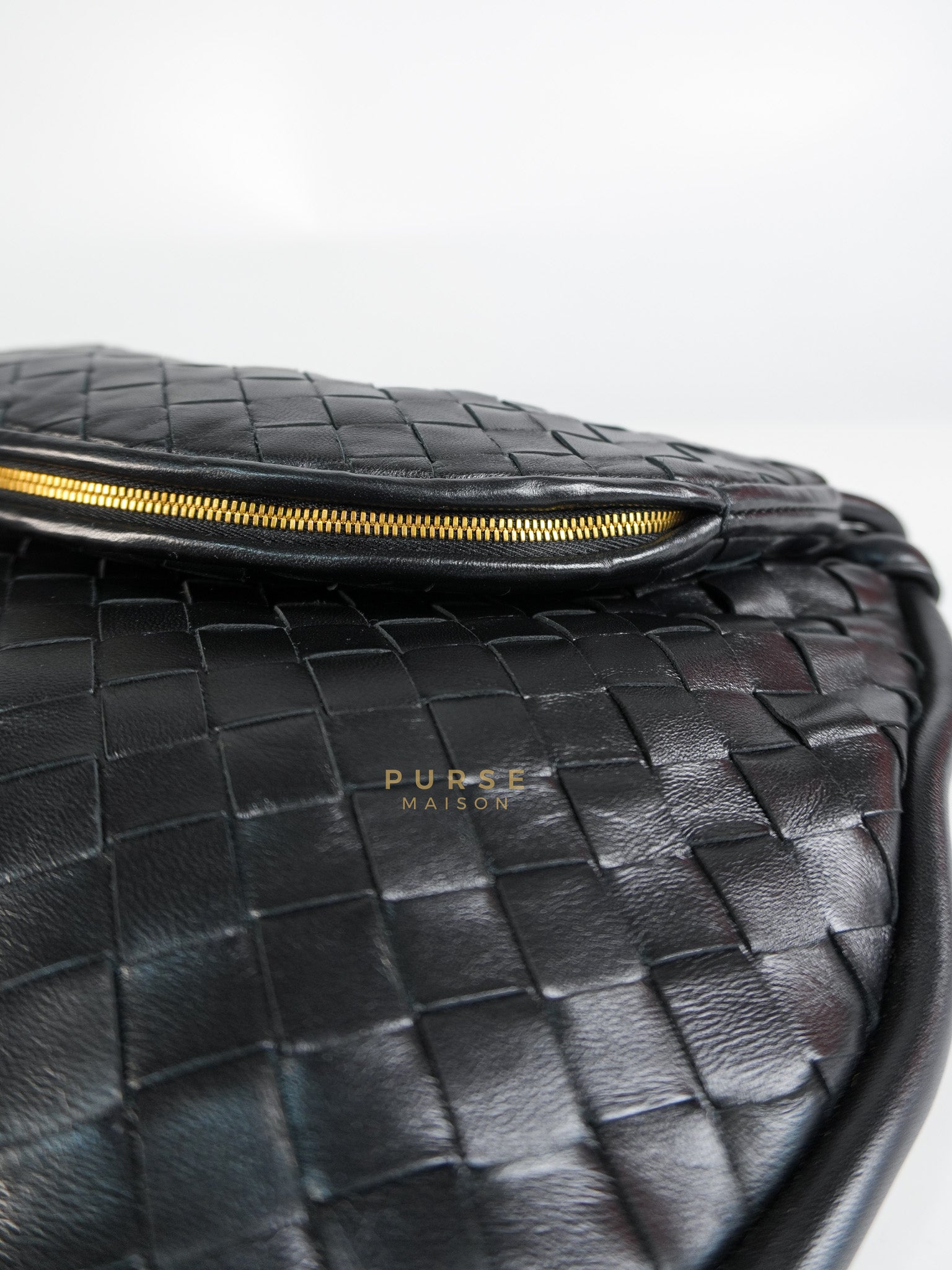 Gemeni Shoulder Bag Medium in Black Leather | Purse Maison Luxury Bags Shop