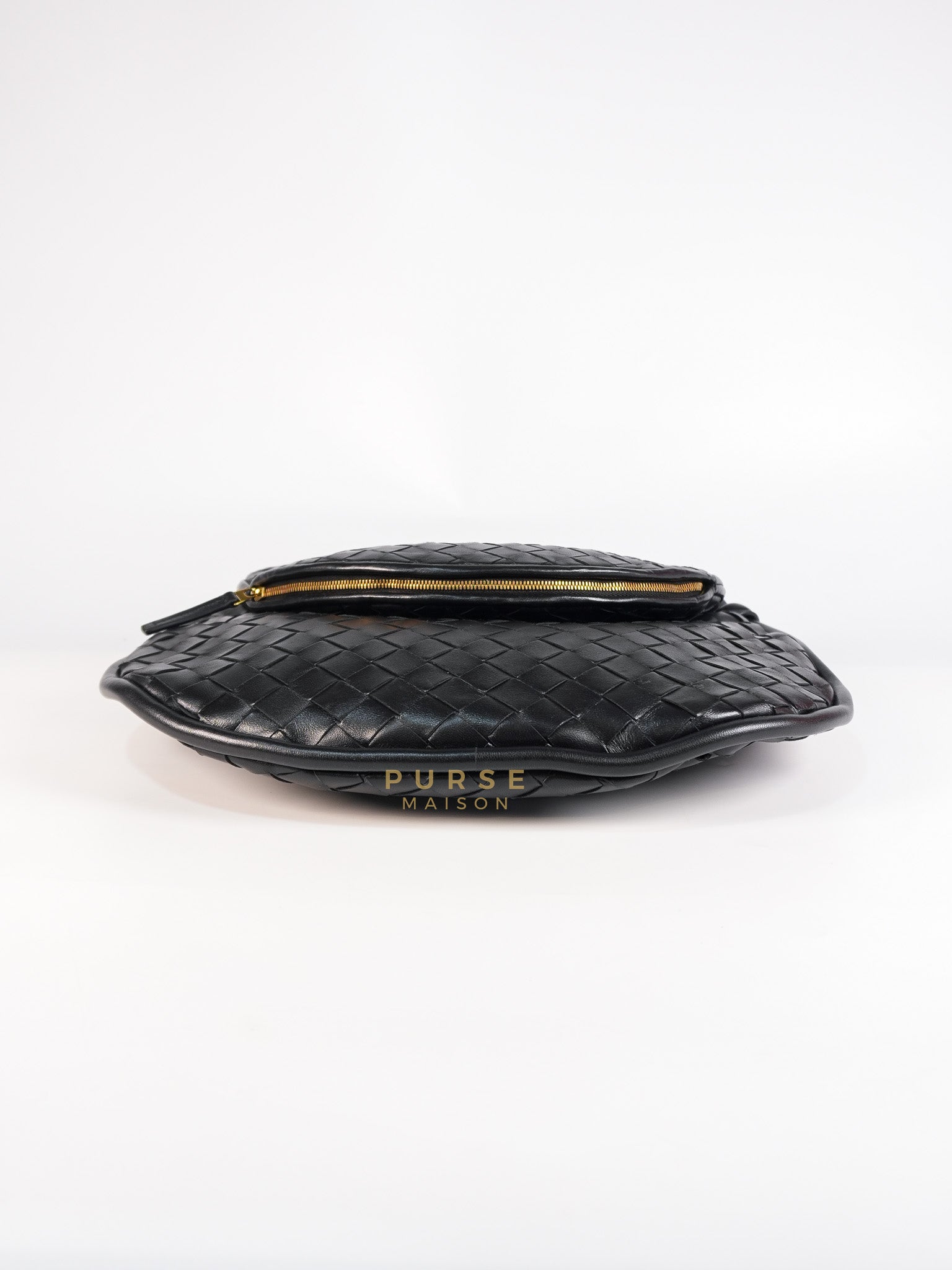 Gemeni Shoulder Bag Medium in Black Leather | Purse Maison Luxury Bags Shop