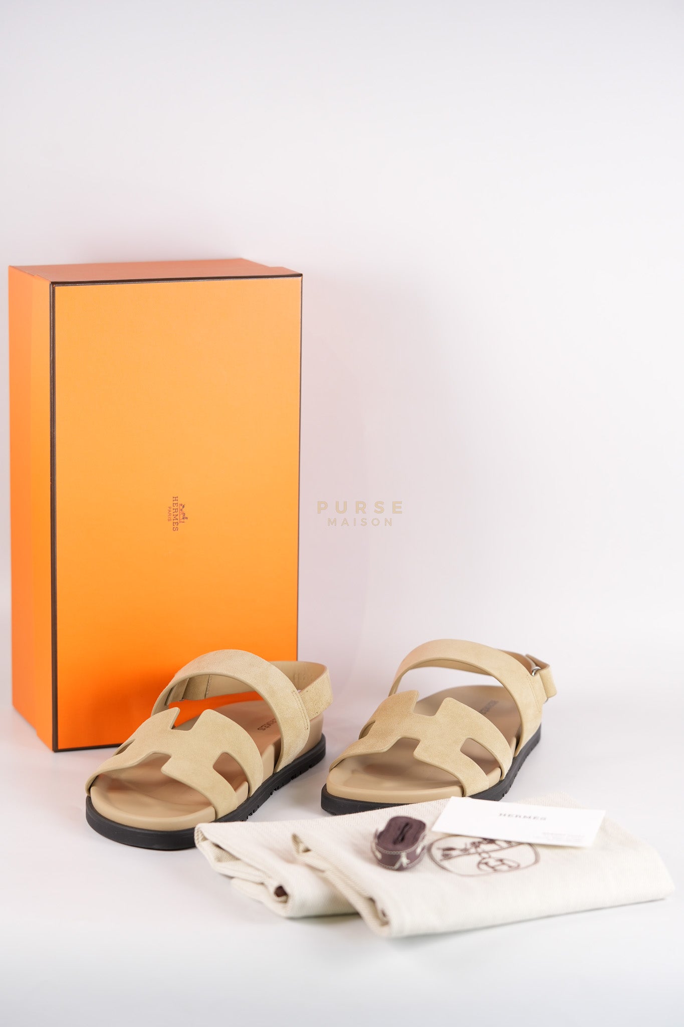 Genius Beige in Suede Leather Size 40EU (25.5cm) | Purse Maison Luxury Bags Shop