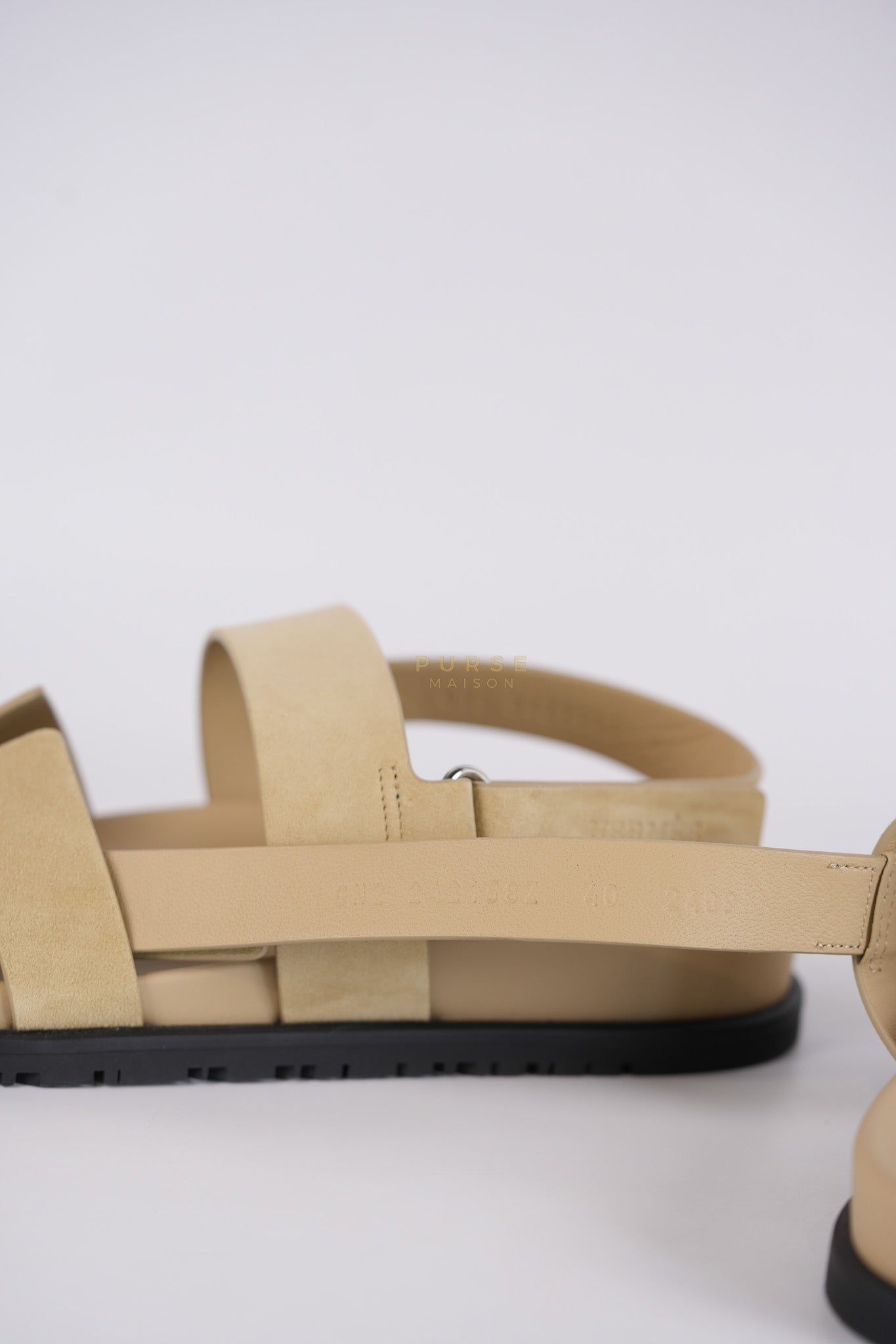 Genius Beige in Suede Leather Size 40EU (25.5cm) | Purse Maison Luxury Bags Shop