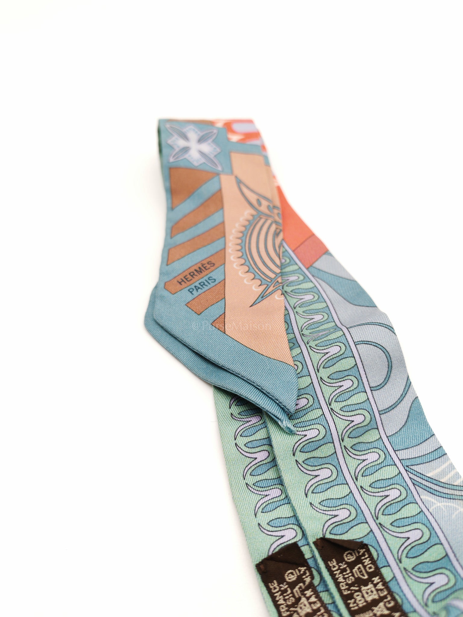 Geometrie Silk Twilly (Pair) | Purse Maison Luxury Bags Shop