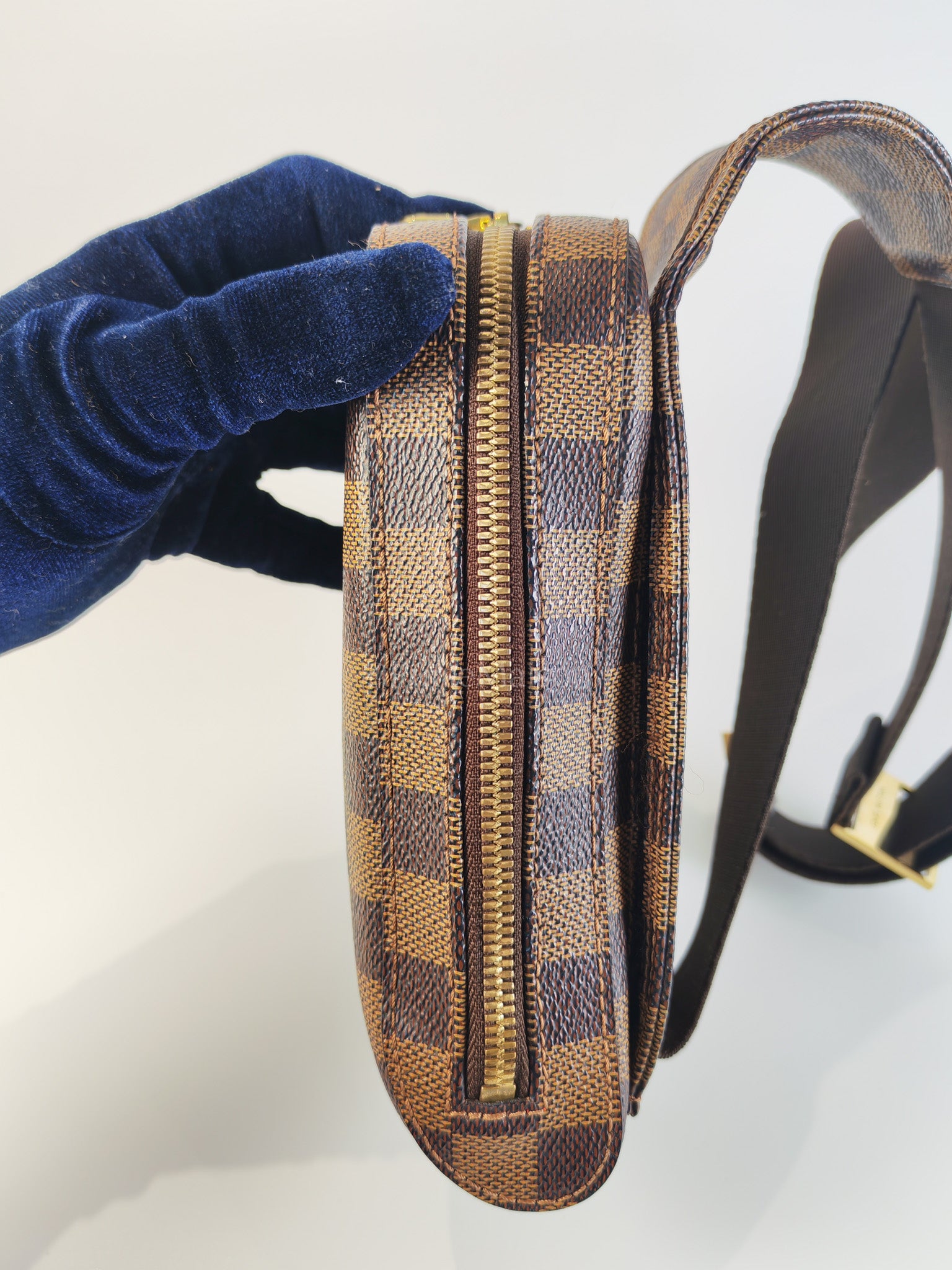 Geronimos Waist Bag In Damier Ebene Canvas (CA0014) | Purse Maison Luxury Bags Shop