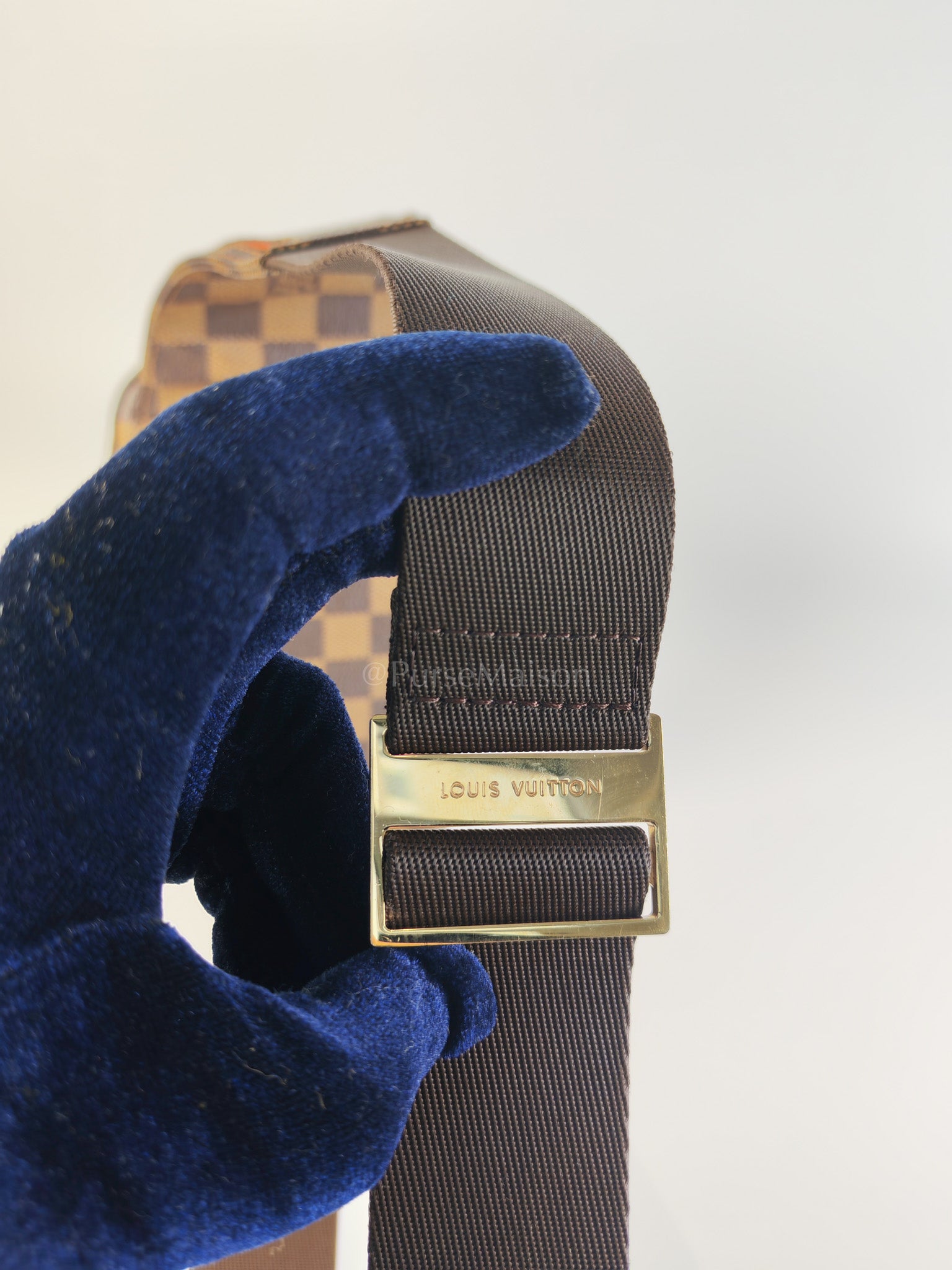 Geronimos Waist Bag In Damier Ebene Canvas (CA0014) | Purse Maison Luxury Bags Shop