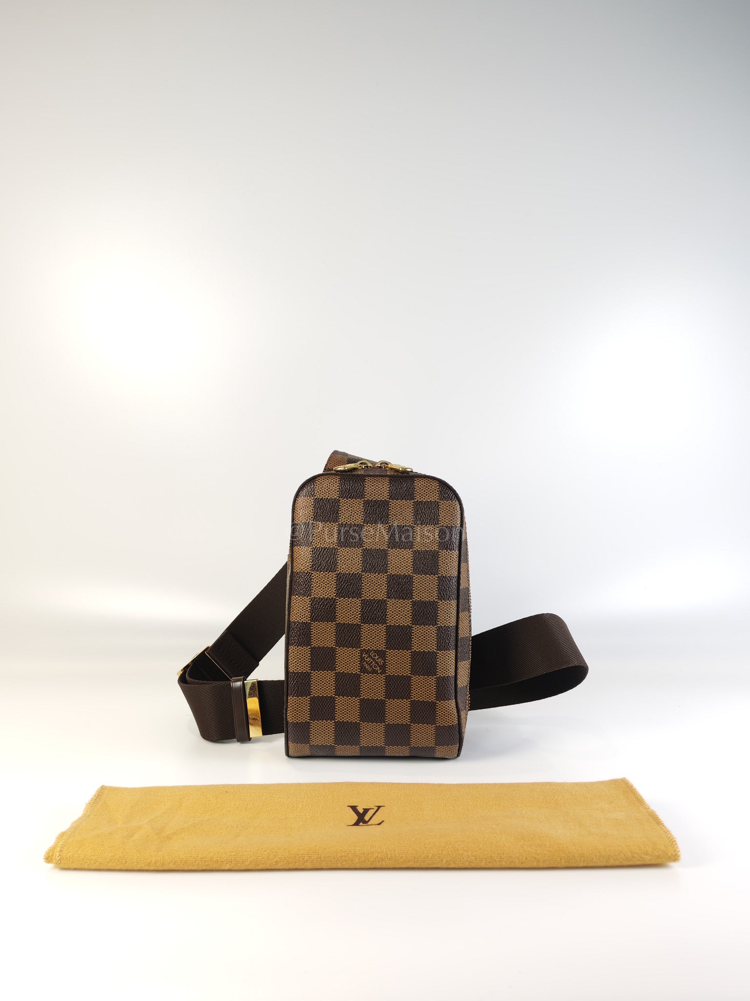 Geronimos Waist Bag In Damier Ebene Canvas (CA0014) | Purse Maison Luxury Bags Shop