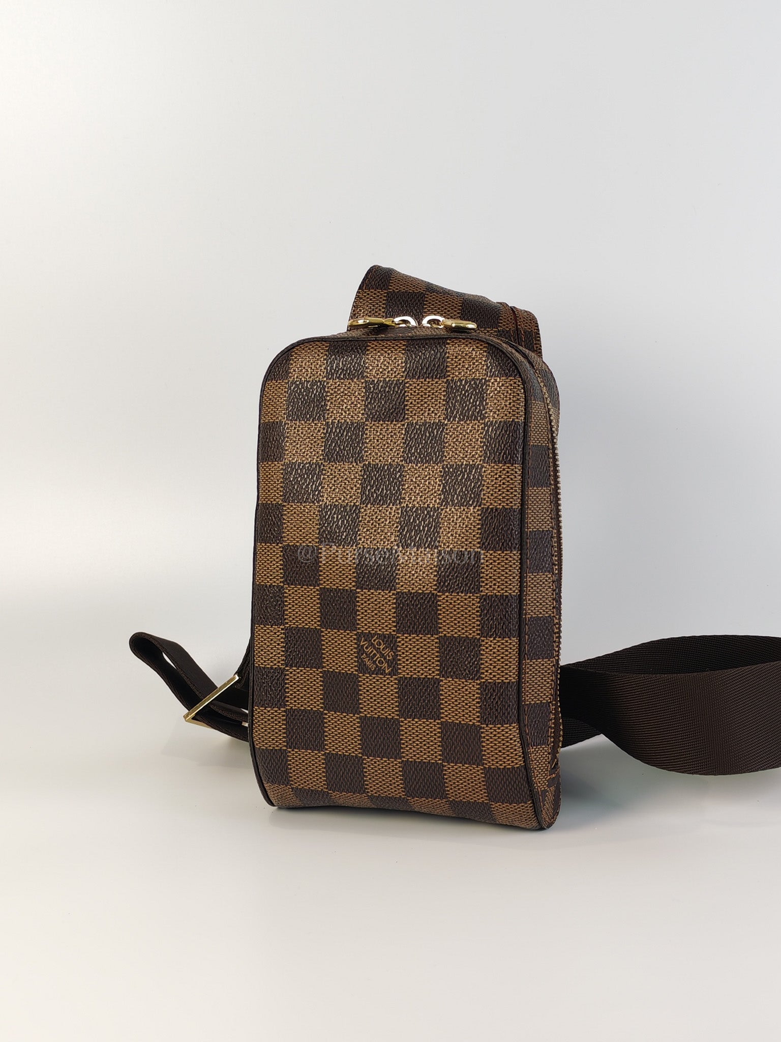 Geronimos Waist Bag In Damier Ebene Canvas (CA0014) | Purse Maison Luxury Bags Shop