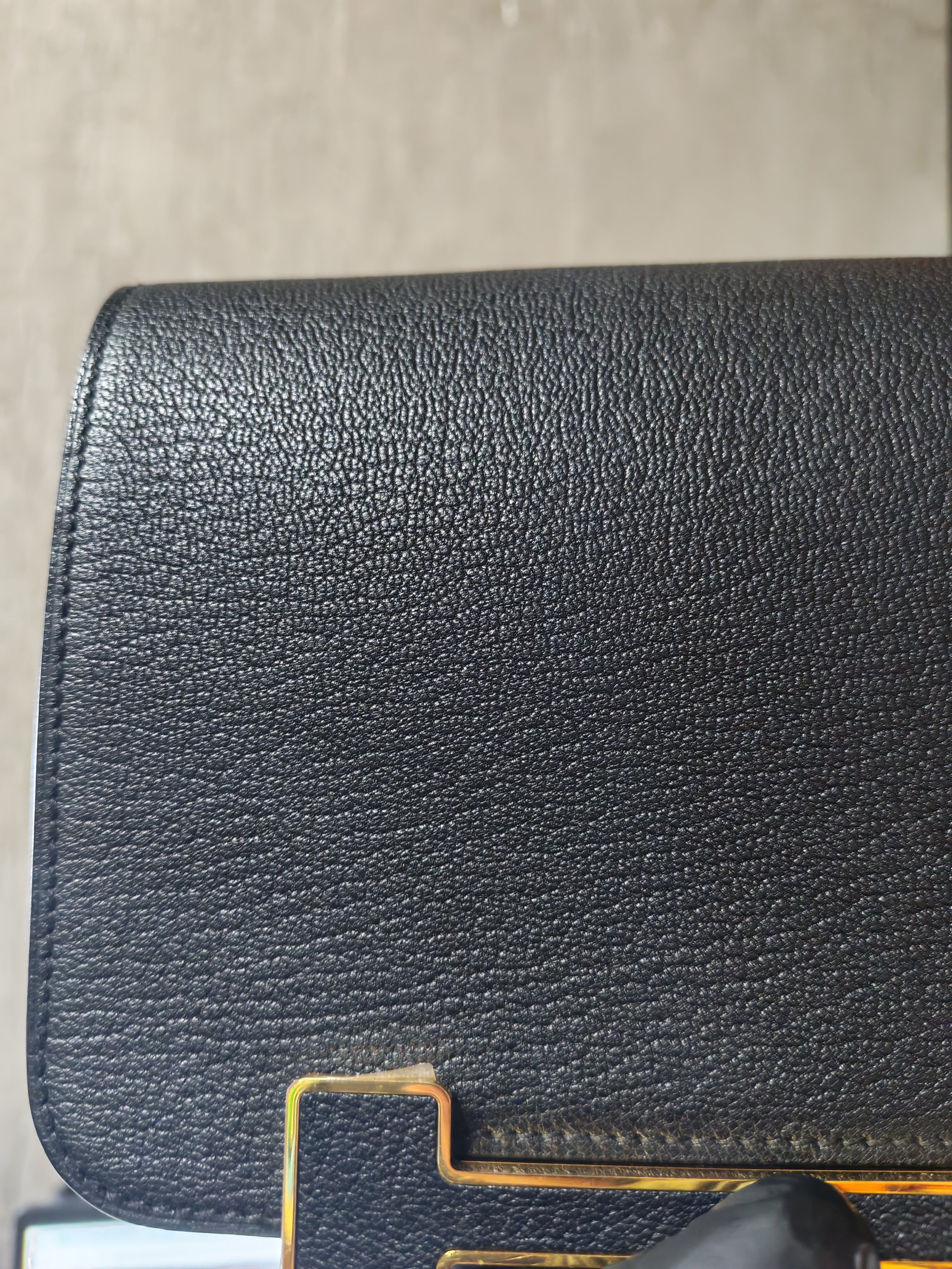 Geta Bag in Black Chevre Mysore Leather and Gold Hardware Stamp B (2023) | Purse Maison Luxury Bags Shop