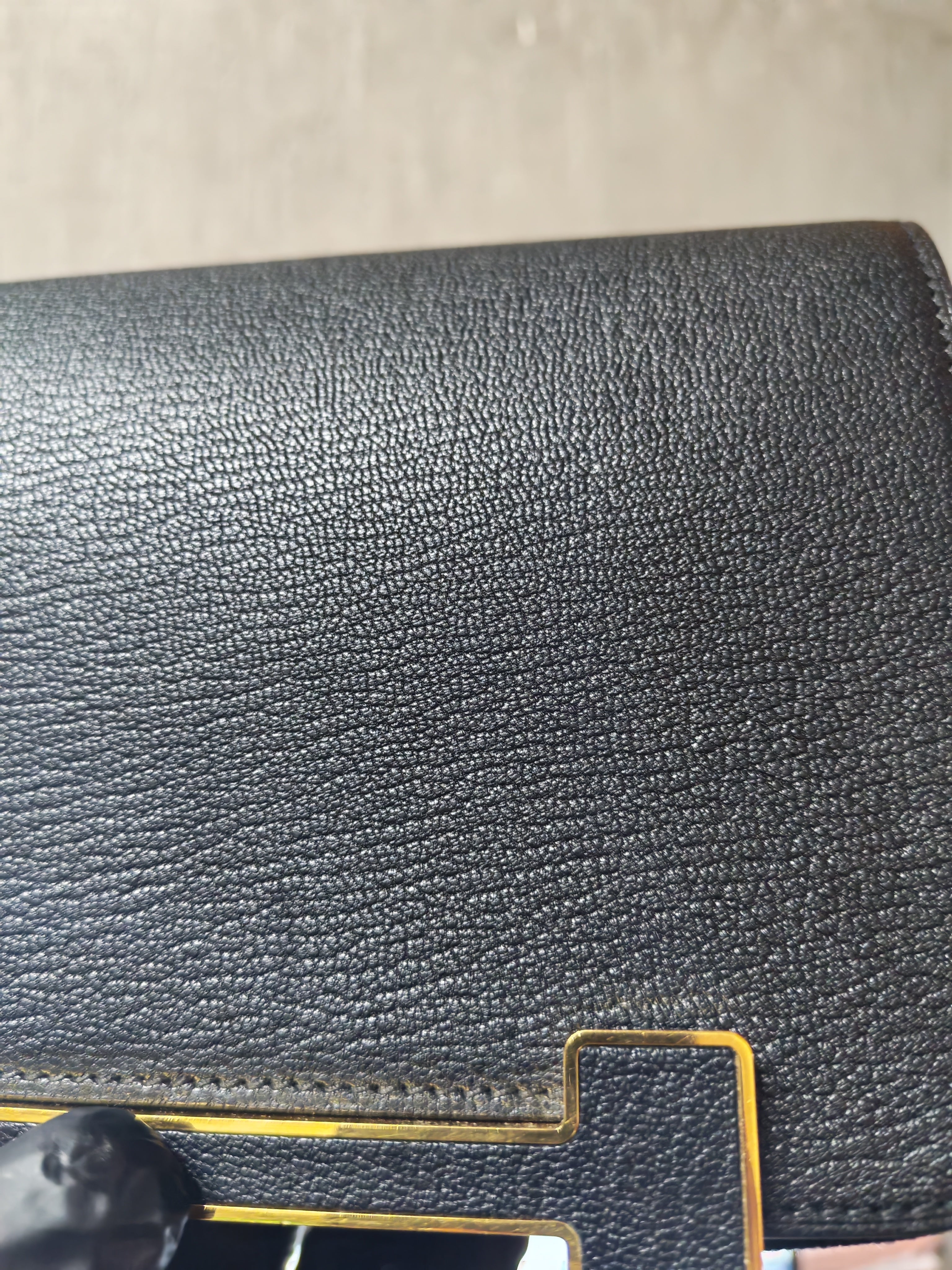 Geta Bag in Black Chevre Mysore Leather and Gold Hardware Stamp B (2023) | Purse Maison Luxury Bags Shop