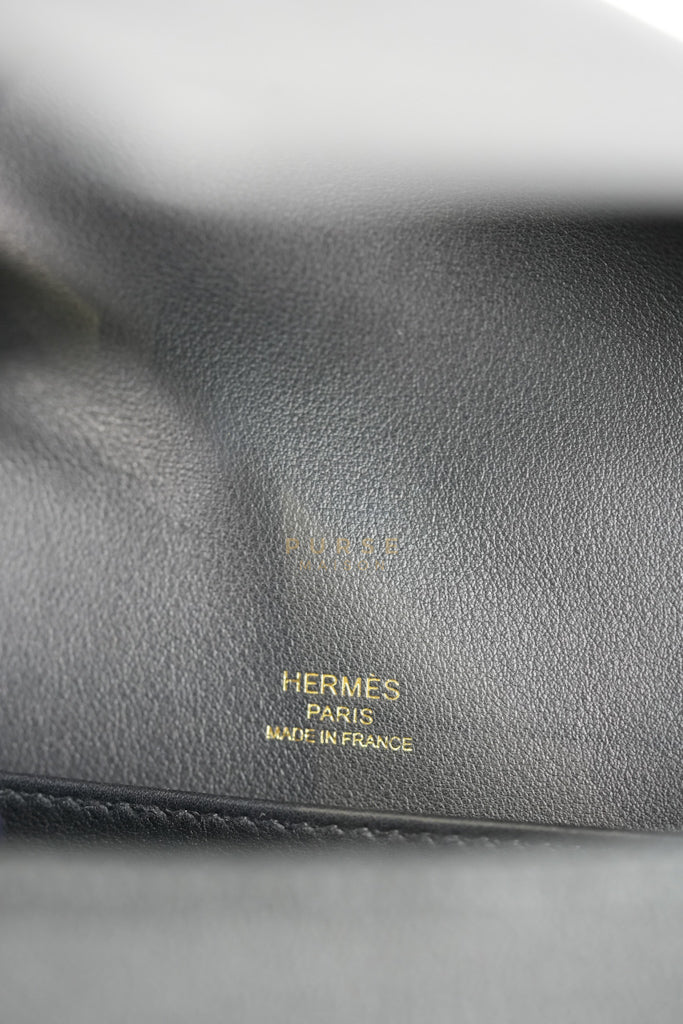 Geta Bag in Black Chevre Mysore Leather and Gold Hardware Stamp B (2023) | Purse Maison Luxury Bags Shop