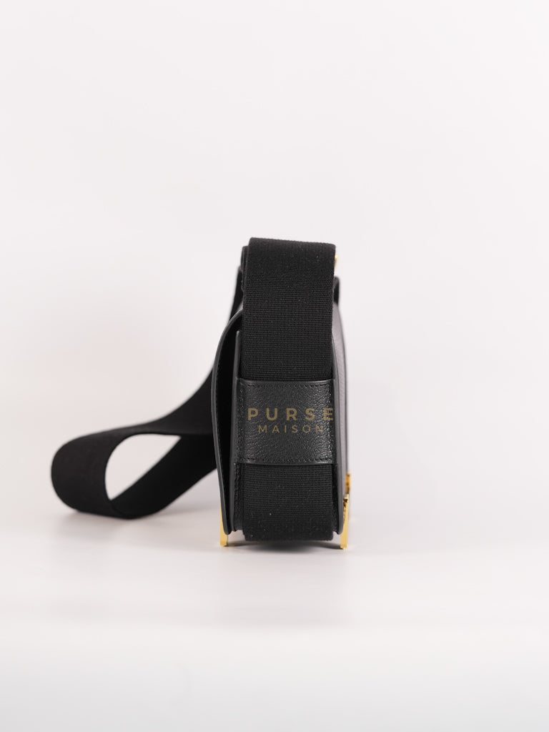 Geta Bag in Black Chevre Mysore Leather and Gold Hardware Stamp B (2023) | Purse Maison Luxury Bags Shop