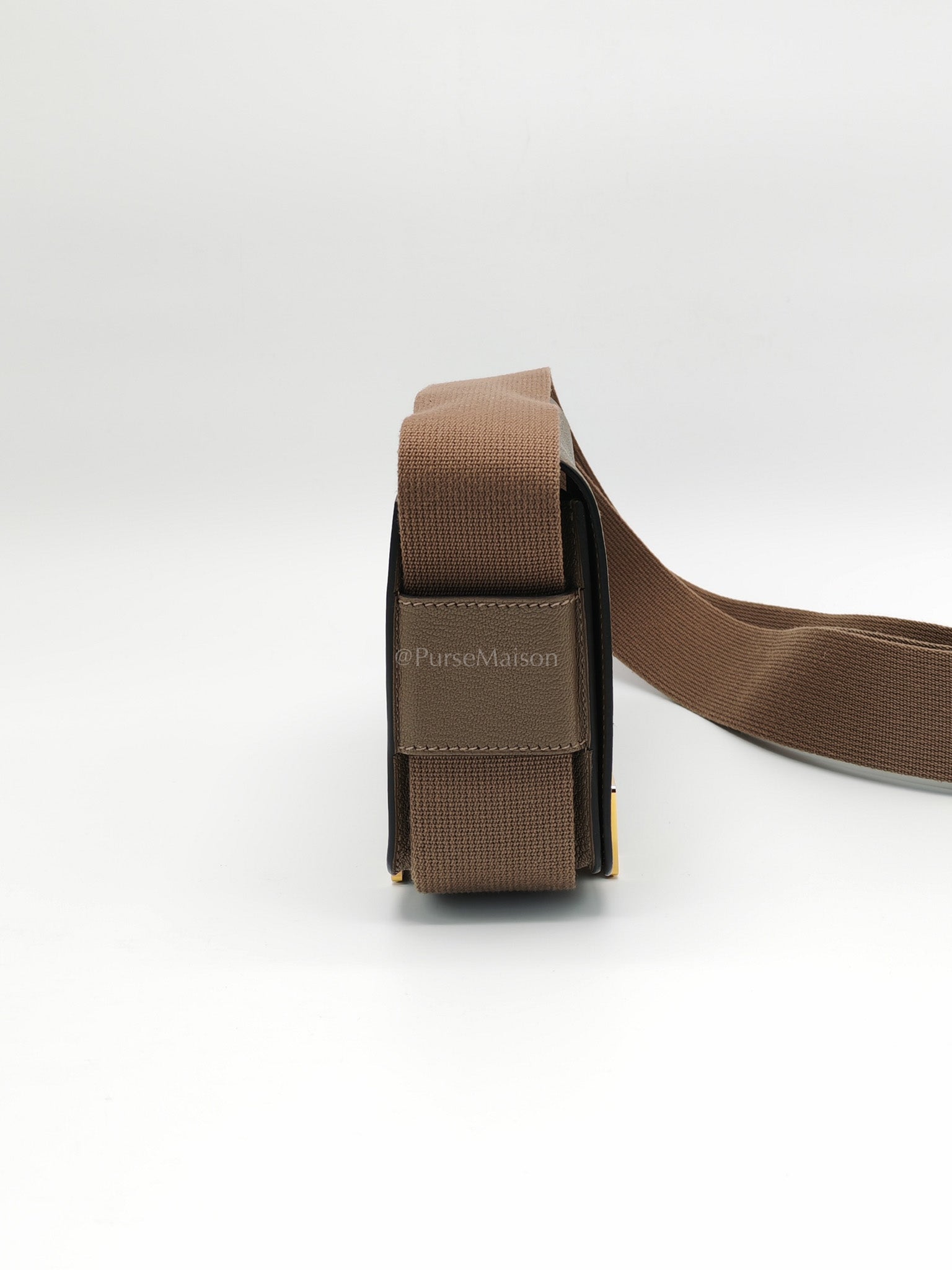 Geta Etoupe in Mysore Chevre Leather and Gold Hardware Stamp U (2022) | Purse Maison Luxury Bags Shop